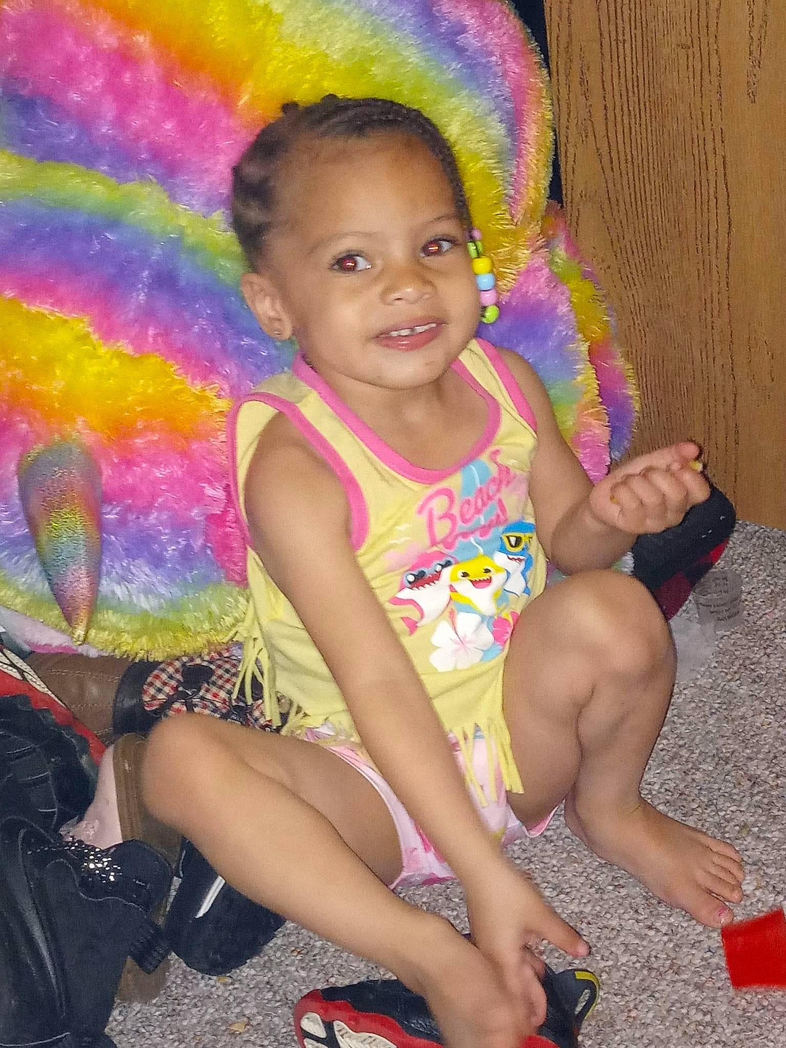 Dasani is registered to the contest to win money with this photo: adaptation, baby_toddler_clothing, beauty, cheek, child, facial_expression, fun, hairstyle, happy, human, human_leg, joy, leg, leisure, person, pink, sandal, skin, smile, summer