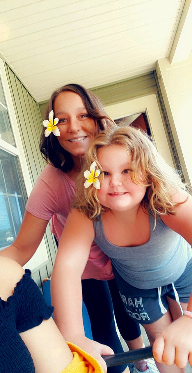 Lola joined the competition — help win amazing prizes! abdomen, brown_hair, child, daughter, facial_expression, flower, friendship, fun, happy, interaction, joy, leg, long_hair, person, photography, plant, selfie, smile, thigh, vacation