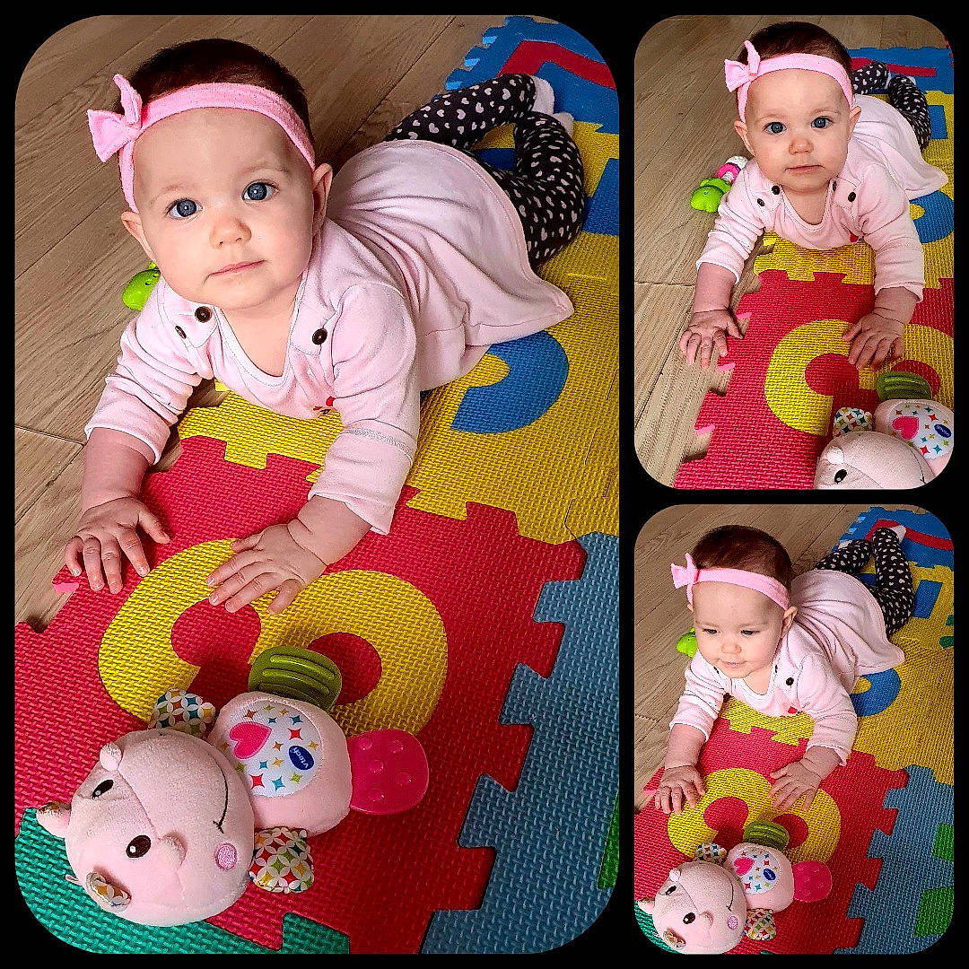 Camélya participe au concours pour gagner de l'argent avec cette photo : baby, baby_products, baby_toddler_clothing, cheek, child, design, facial_expression, happy, headwear, magenta, mammal, pattern, person, photograph, pink, play, product, sleeve, snapshot, textile