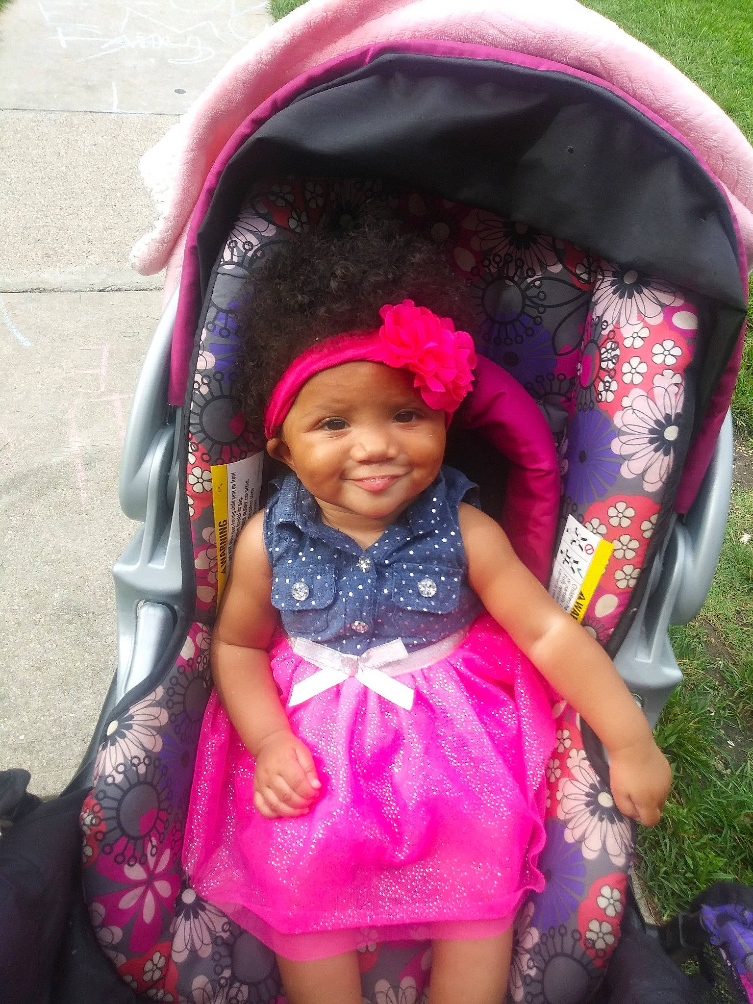 Treasure B. joined the competition — help win amazing prizes! baby_products, child, fun, girl, hair_accessory, headgear, joy, magenta, person, pink, product, purple, smile, toddler