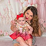 Bonnie-Rae joined the competition — help win amazing prizes! baby, woman, child, portrait, pink, dress, bow, balloons, roses, castle, curtains, smile, happy, indoor, people, face, hands, background, sitting, cute
