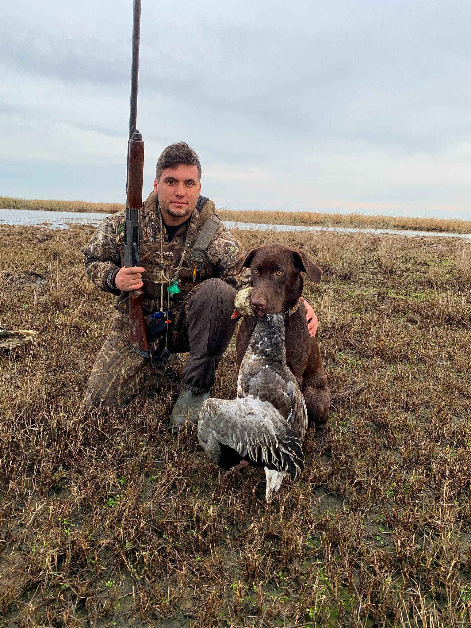 Skye joined the competition — help win amazing prizes! army, cargo_pants, cloud, dog, grass, grassland, hunting, landscape, marines, military, military_camouflage, plant, prairie, recreation, shotgun, sky, soil, soldier, sporting_group, steppe