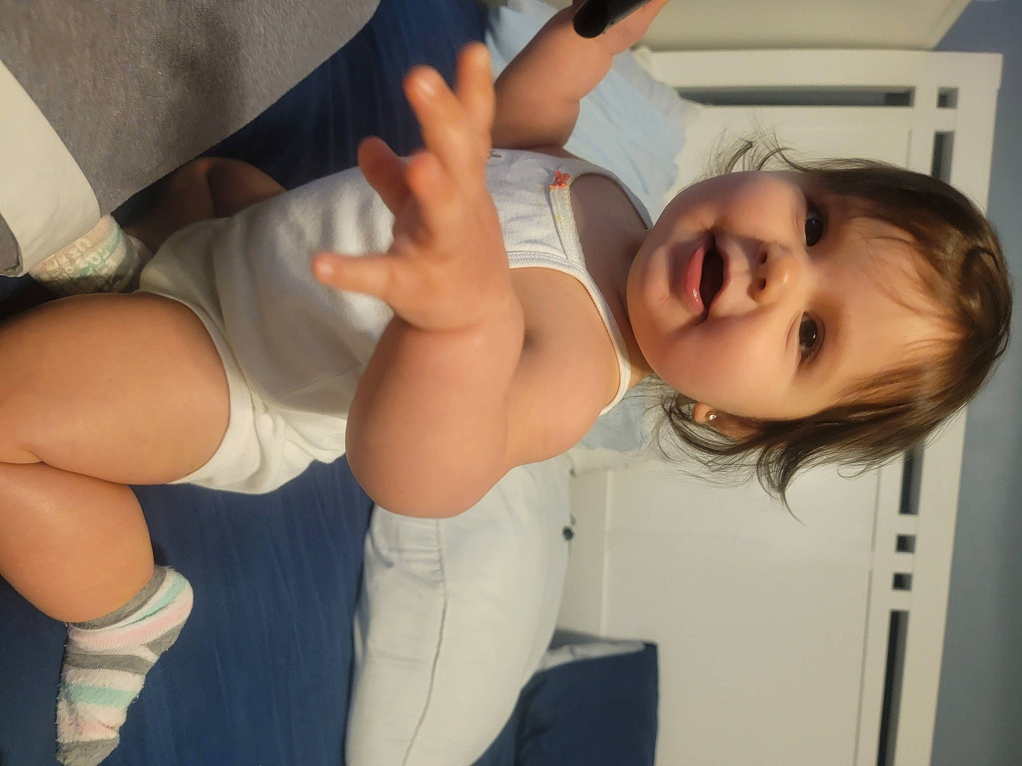 Liana joined the competition — help win amazing prizes! arm, chest, comfort, elbow, finger, gesture, hand, happy, joint, knee, leg, neck, person, shorts, shoulder, sleeve, smile, thigh, thumb, trunk