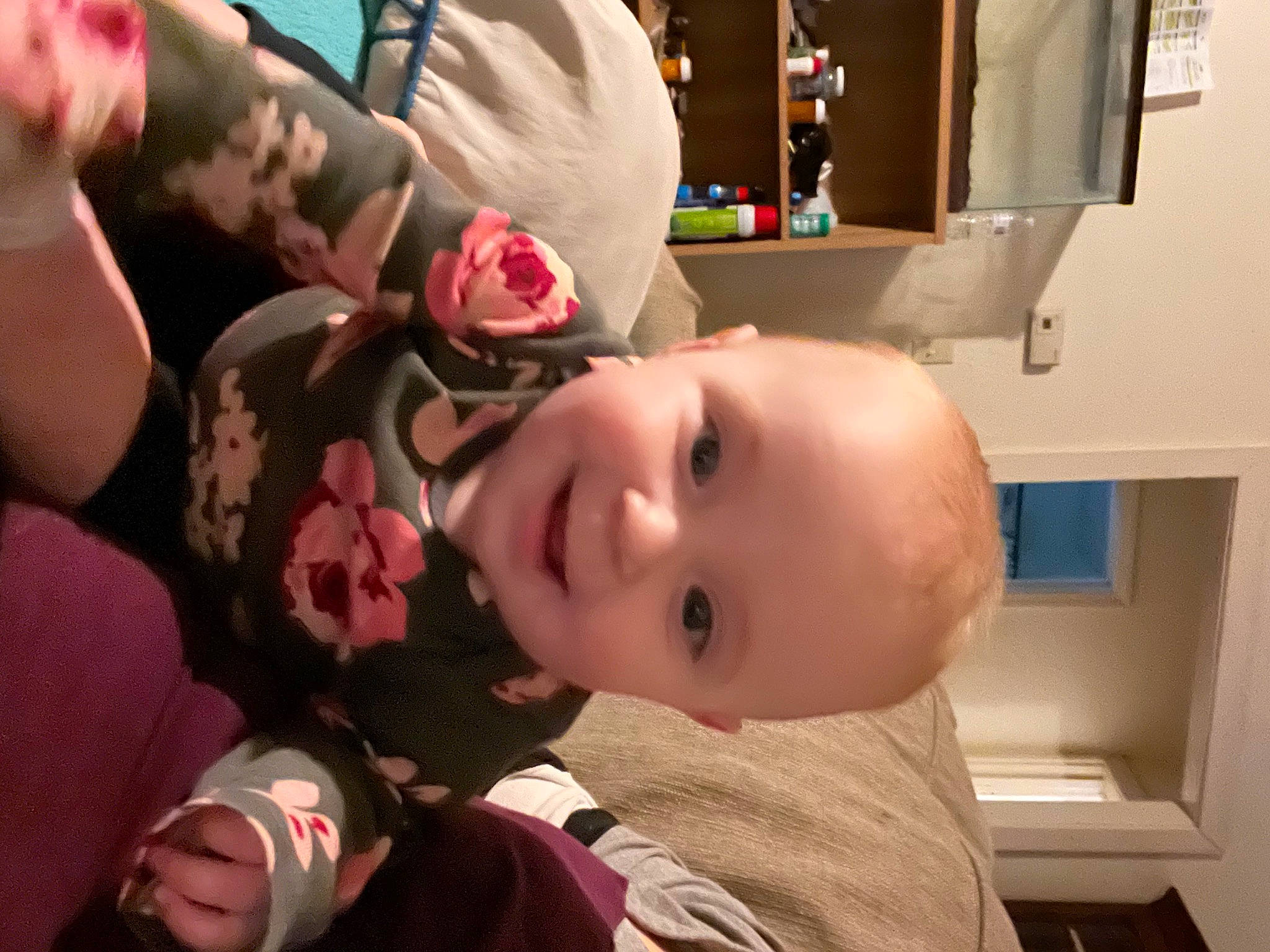 Serenity joined the competition — help win amazing prizes! baby, baby_products, baby_toddler_clothing, cheek, child, comfort, eyelash, flooring, fun, happy, joy, mouth, nose, person, room, selfie, sitting, skin, smile, toddler