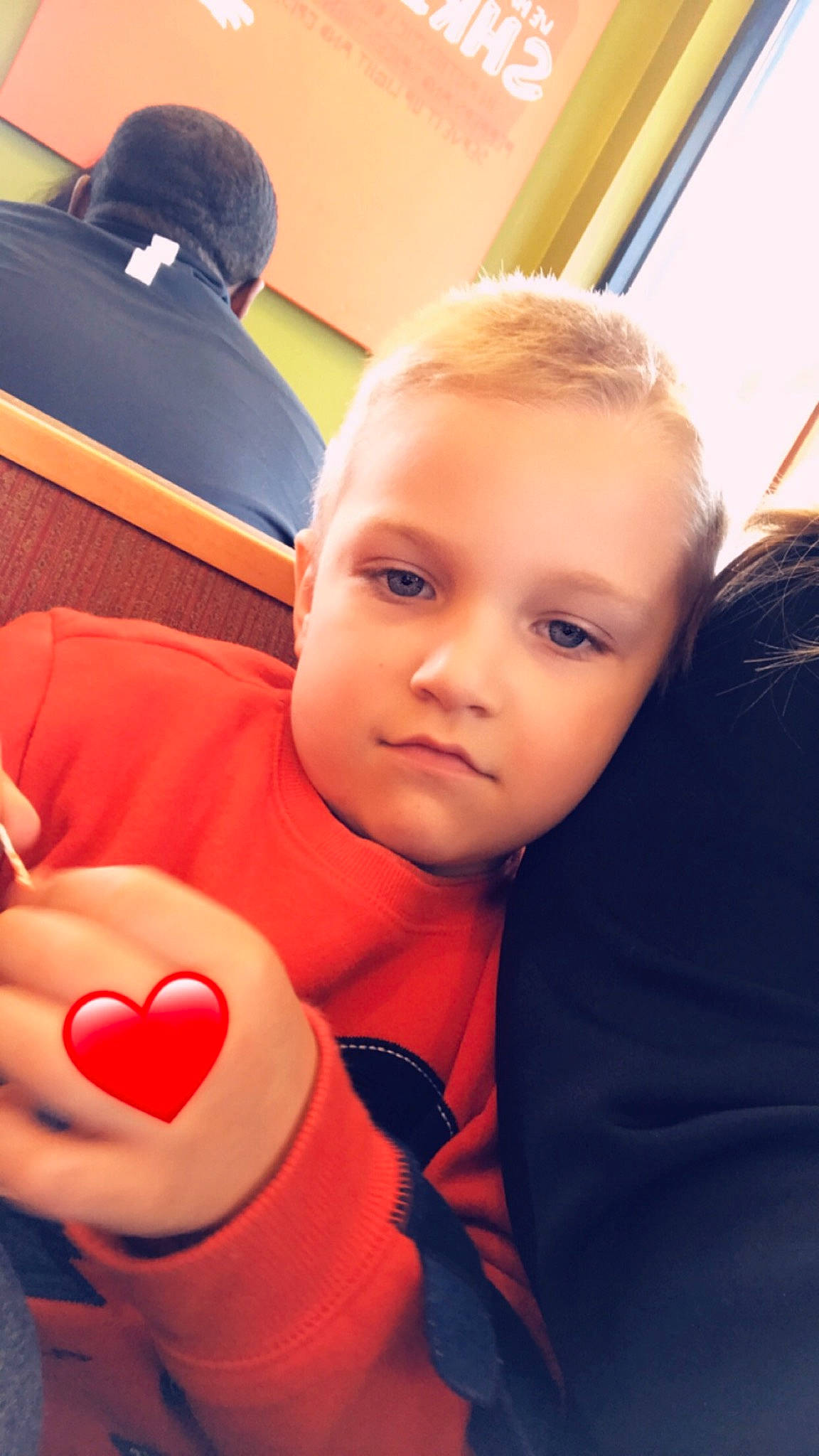 Noah joined the competition — help win amazing prizes! baby, blond, cheek, child, face, finger, head, nose, person, play, red, skin, smile, toddler