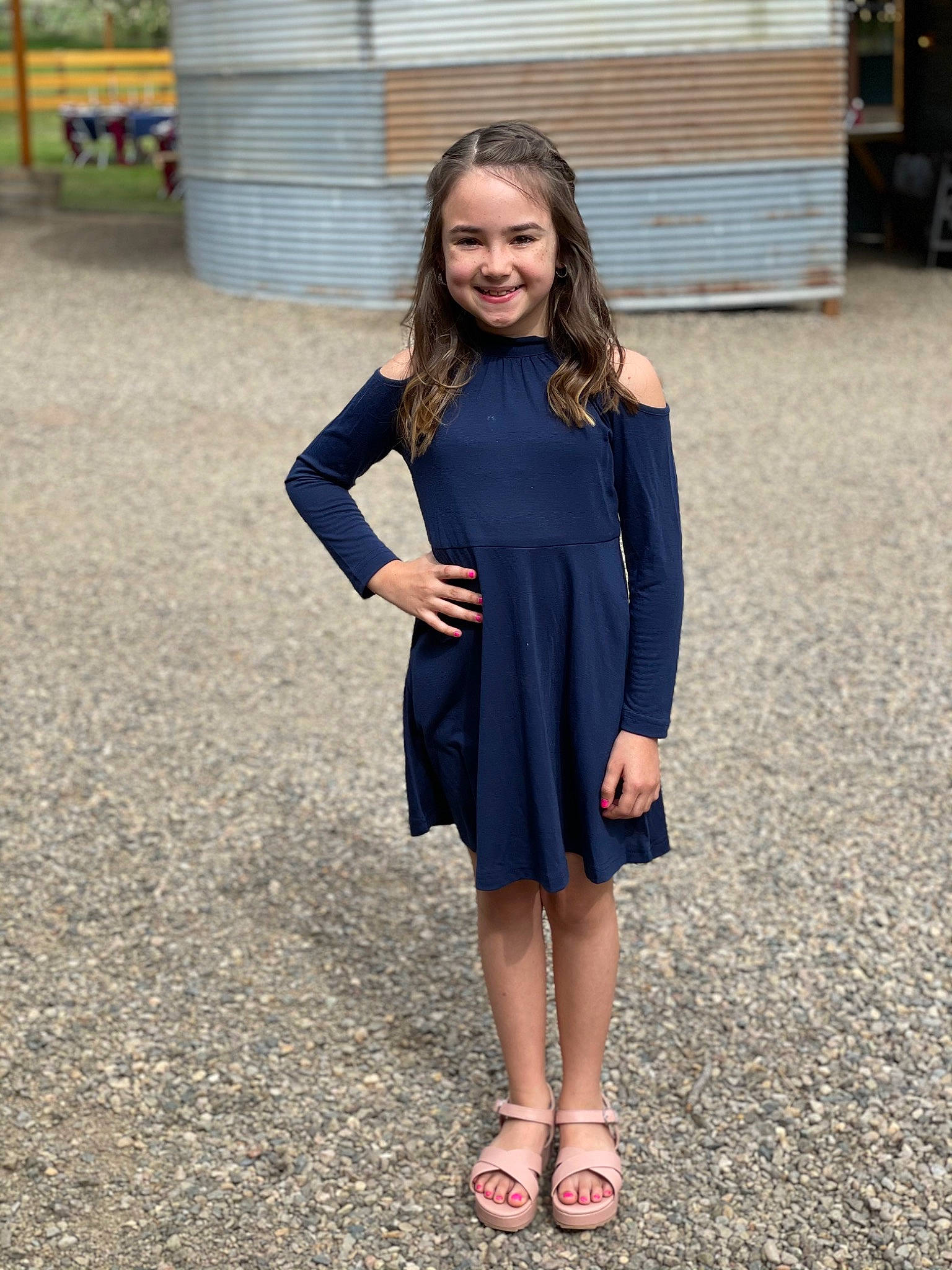 Mackenzee joined the competition — help win amazing prizes! blazer, day_dress, dress, eyewear, face, fashion_design, footwear, formal_wear, joint, joy, knee, leg, one_piece_garment, person, sandal, shoe, shoulder, sleeve, smile, street_fashion