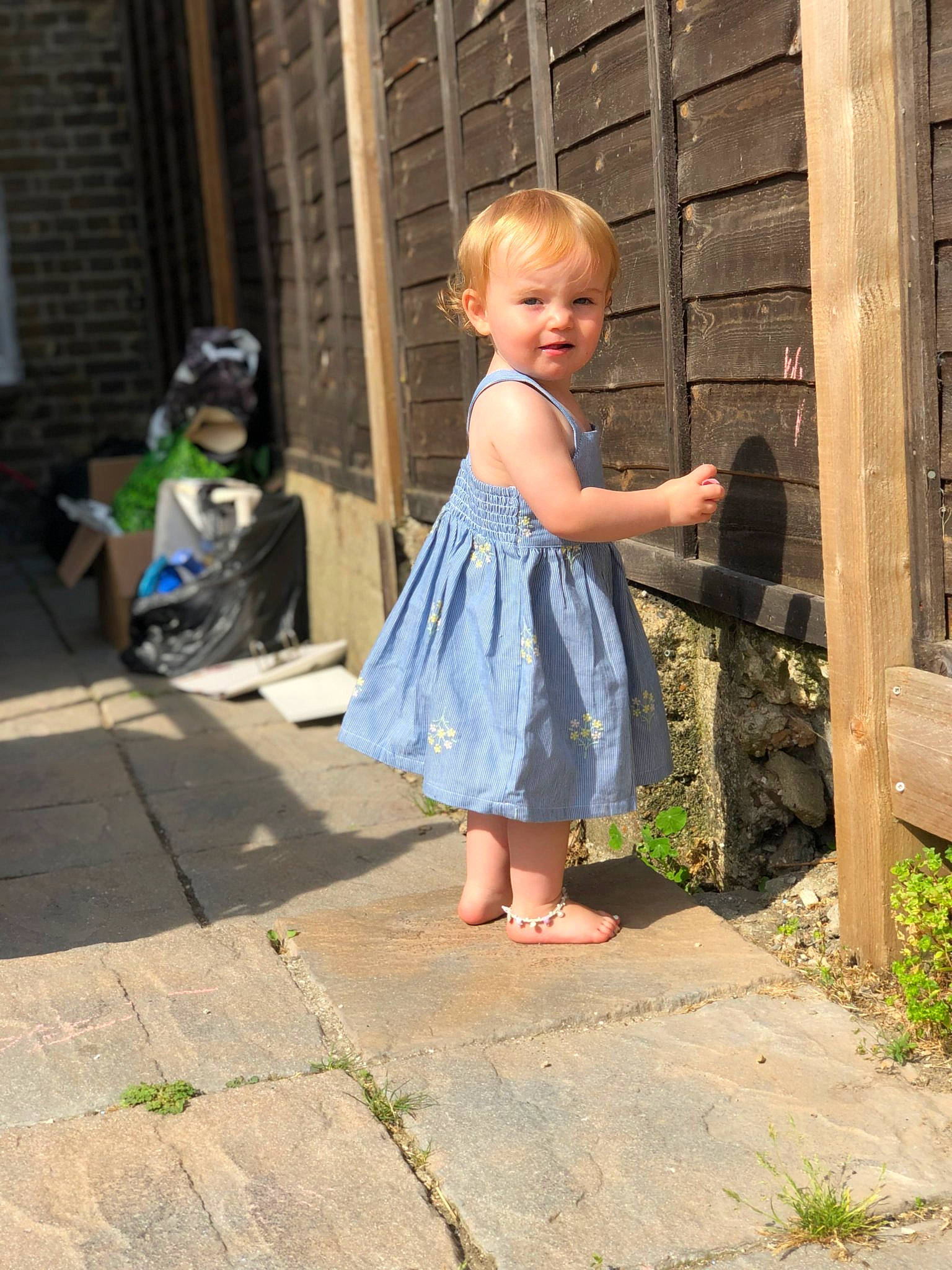 Dorothy joined the competition — help win amazing prizes! child, child_model, dress, fawn, footwear, pattern, person, photography, shoe, snapshot, summer, toddler, vacation, walking