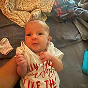 Nicole Lee joined the competition — help win amazing prizes! baby, infant, newborn, onesie, face, eyes, hand, arm, blanket, bed, sheet, pillow, plaid, fabric, phone_case, sofa, portrait, cute, cozy, parent_hand