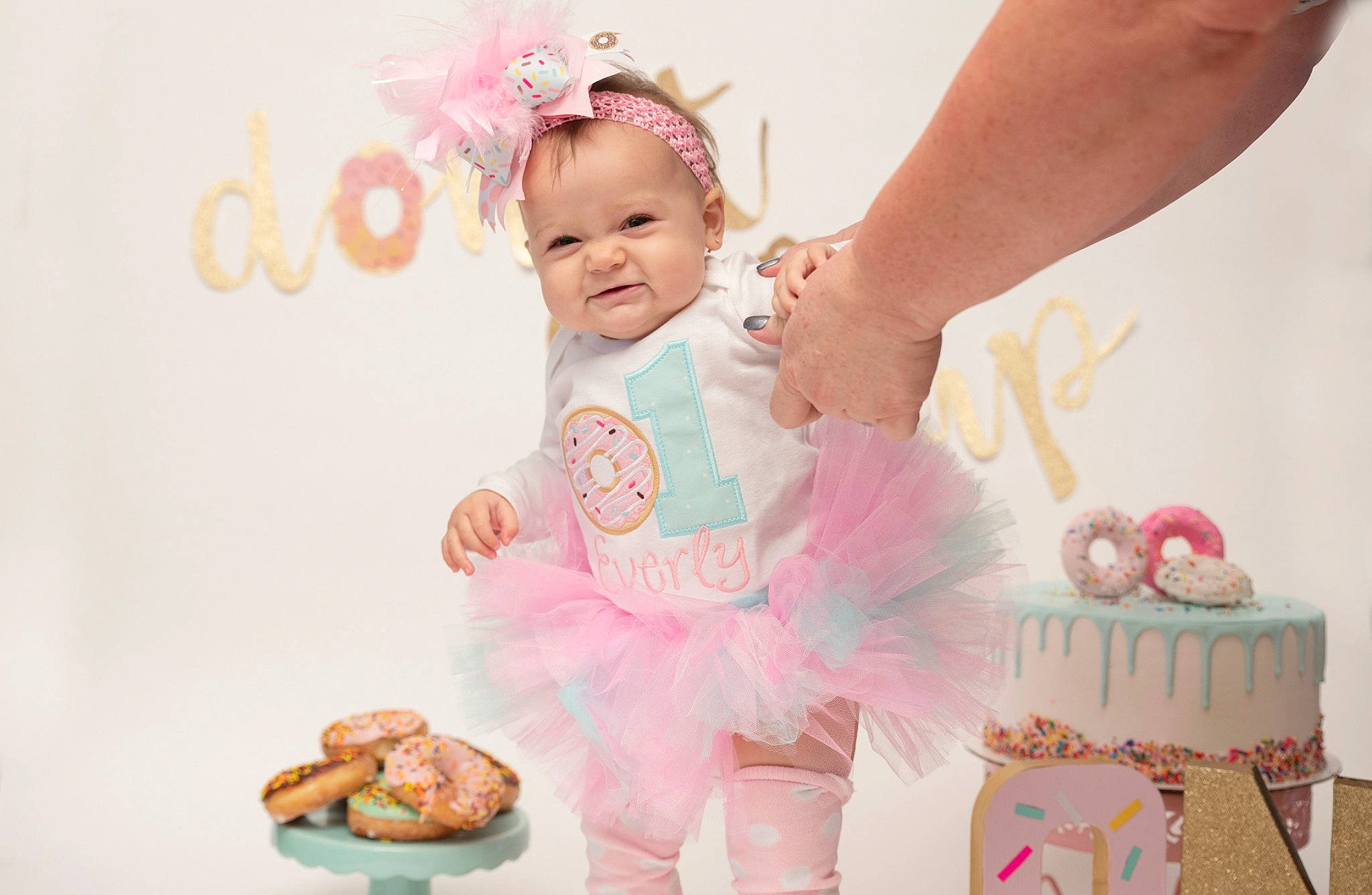 Everly Rose is registered to the contest to win money with this photo: baby, baby_shower, baby_toddler_clothing, baked_goods, baking, birthday, birthday_cake, birthday_party, cake, cake_decorating, child, cuisine, dessert, event, food, hair_accessory, party, person, pink, sweetness