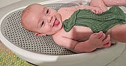 Michael joined the competition — help win amazing prizes! baby, bath, bath_basket, bathtub, child, cute, green_cloth, happy, home, infant, person, playful, relaxing, skin, smiling, splashing, toddler, tongue_out, water, young