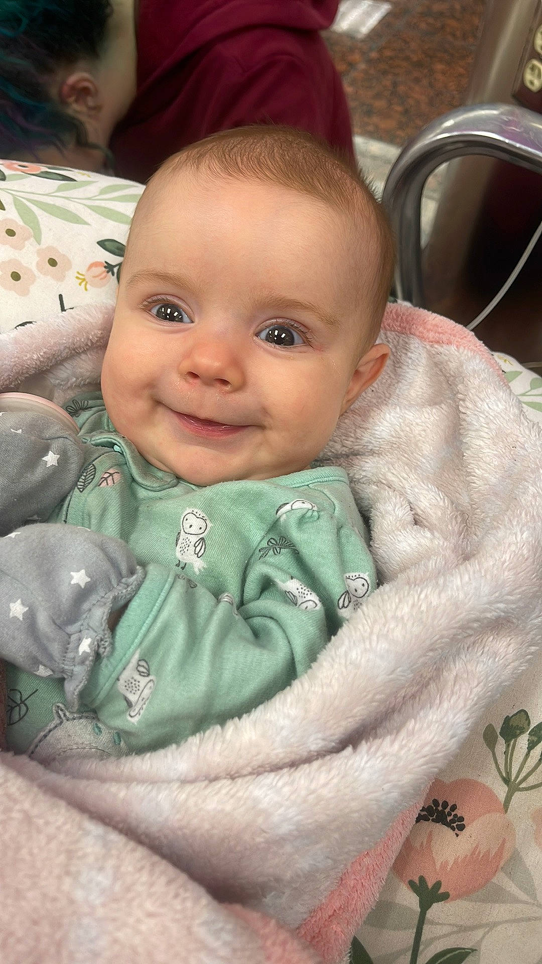 Everleigh joined the competition — help win amazing prizes! baby, baby_toddler_clothing, cheek, child, comfort, eye, face, finger, forehead, happy, head, iris, joy, lip, mouth, nose, person, sitting, skin, sleeve