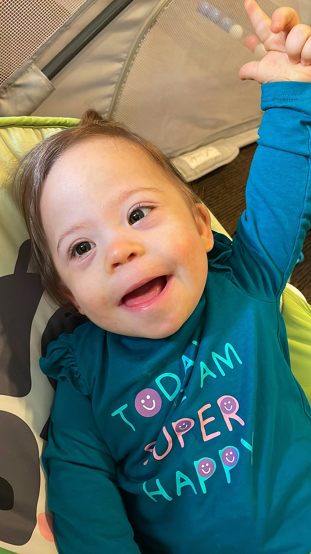 Abigale joined the competition — help win amazing prizes! baby, baby_toddler_clothing, cheek, chin, cool, eye, eyebrow, eyelash, finger, gesture, hairstyle, happy, iris, lip, mouth, nose, person, skin, sleeve, smile