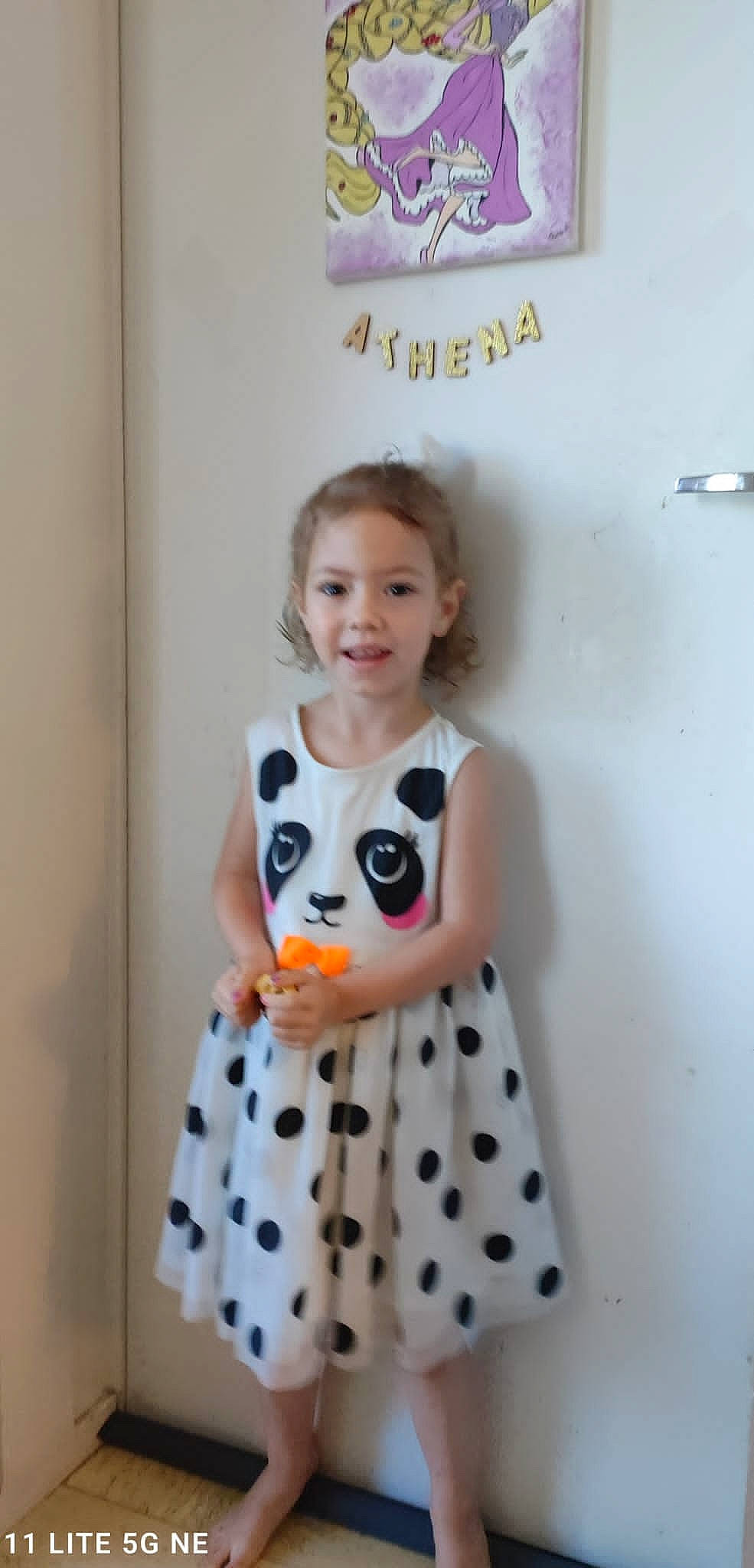 Athena participe au concours pour gagner de l'argent avec cette photo : art, baby_toddler_clothing, child, day_dress, dress, fashion_design, happy, joy, neck, one_piece_garment, pattern, person, sleeve, smile, standing, t_shirt, toddler, top, vintage_clothing, visual_arts