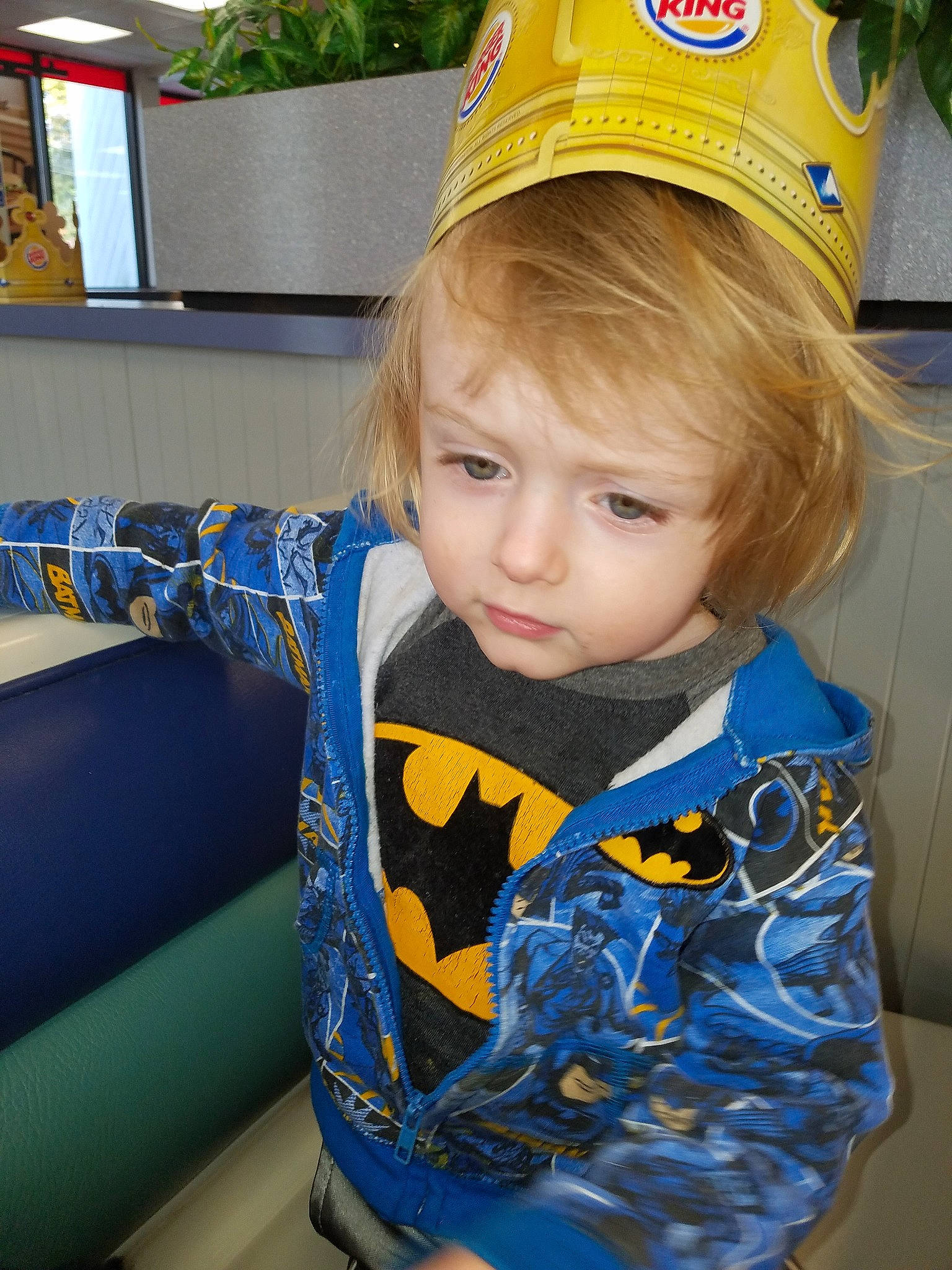 Declan joined the competition — help win amazing prizes! blond, blue, child, fun, girl, hair, headgear, human_hair_color, person, product, smile, toddler, yellow