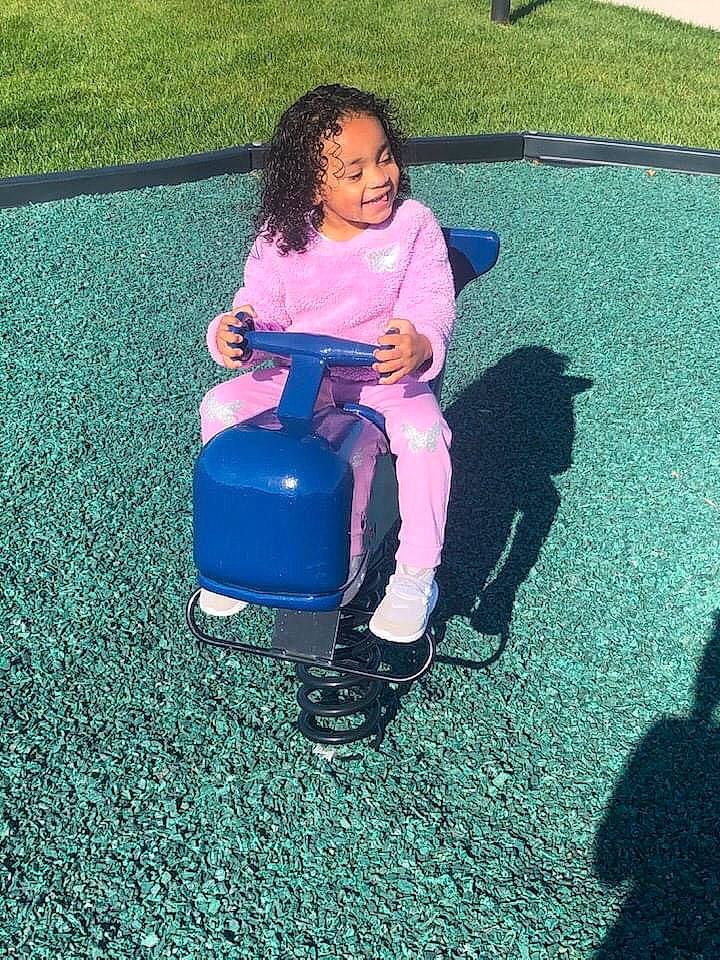 Ayla joined the competition — help win amazing prizes! asphalt, blue, electric_blue, flooring, fun, grass, green, hair, jeans, joy, lap, lawn, leisure, magenta, person, pink, recreation, sneakers, tints_and_shades, tire