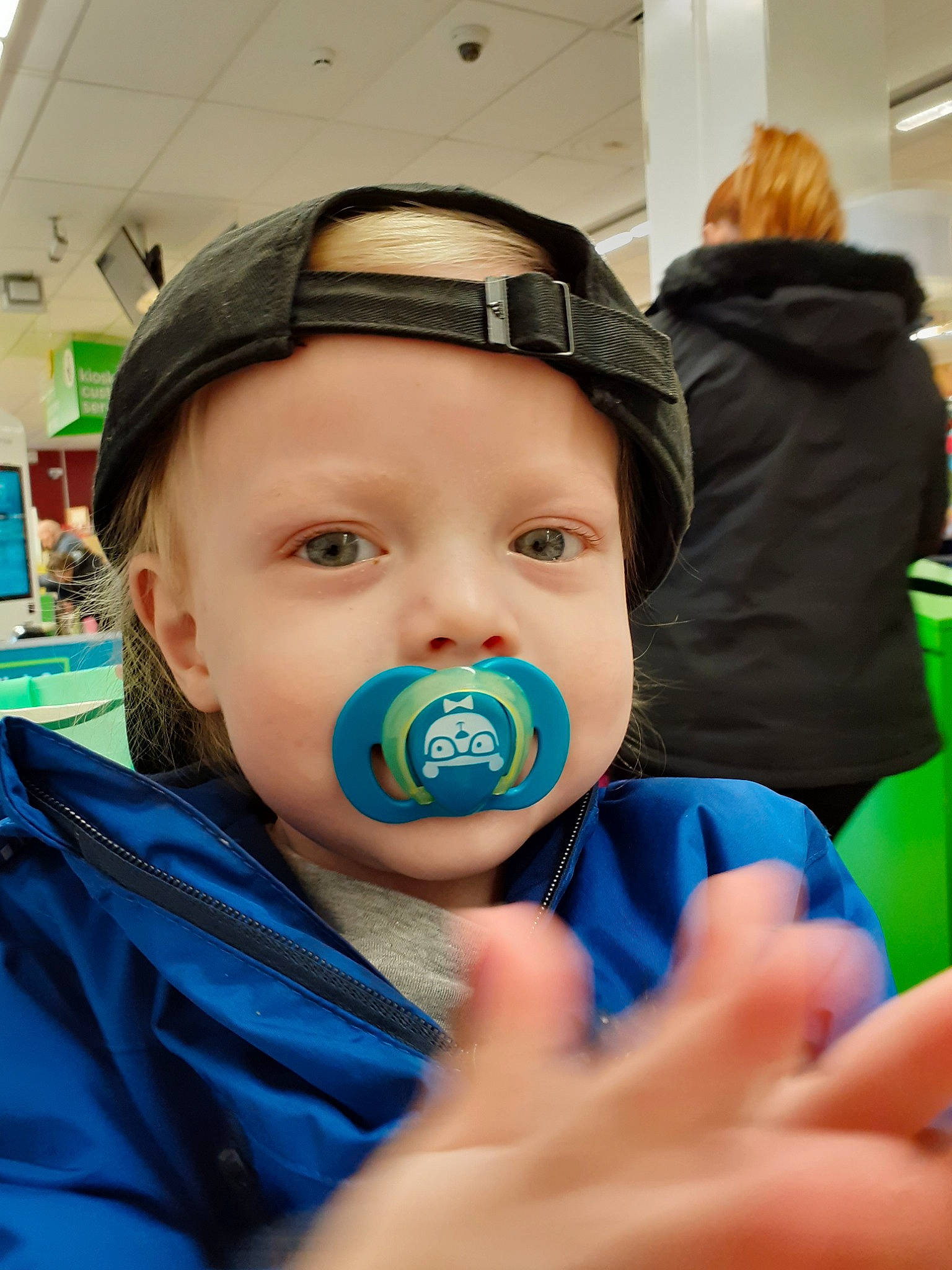 Tyler joined the competition — help win amazing prizes! baby, ball, child, eye, fun, headwear, person, soccer_ball, toddler