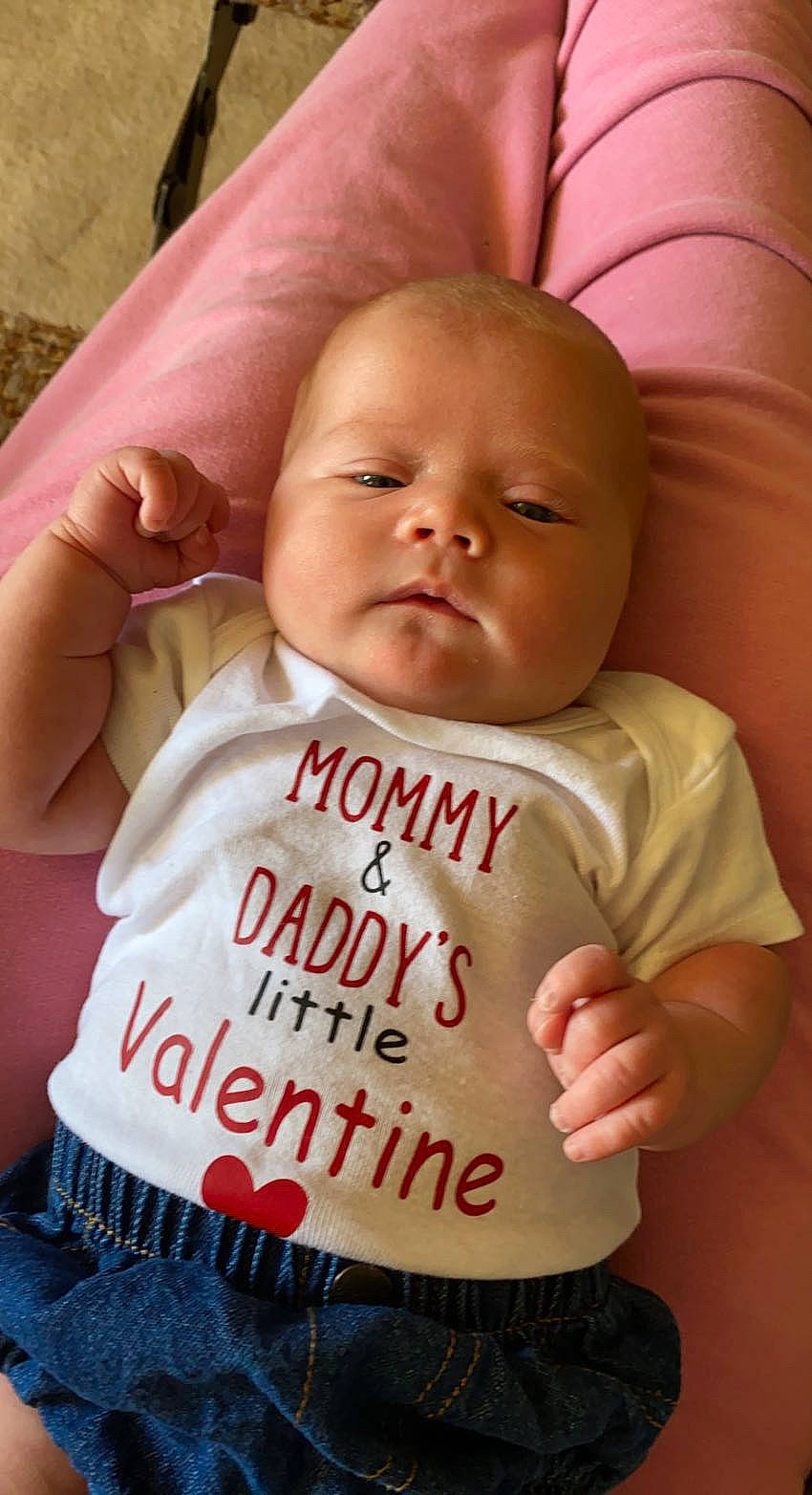 Ainzley joined the competition — help win amazing prizes! baby, baby_toddler_clothing, cheek, chin, comfort, eye, eyebrow, forehead, hair, hairstyle, human_body, lip, mouth, neck, nose, organ, person, skin, sleeve, smile