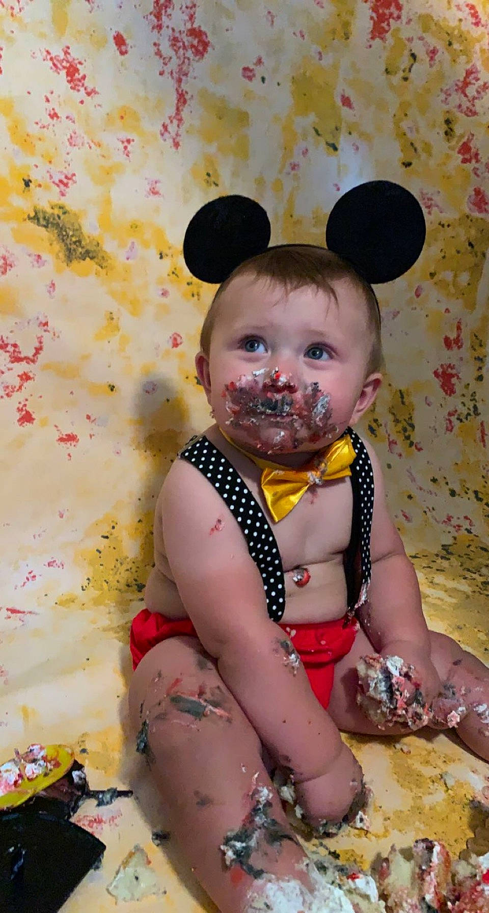 Kaistin is registered to the contest to win money with this photo: baby, baby_products, baby_toddler_clothing, child, eye, face, facial_expression, fun, grass, happy, head, pattern, person, pink, play, product, sitting, skin, swimwear, toddler