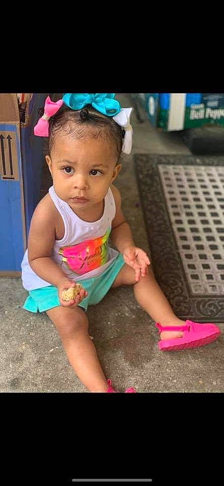 Jaida joined the competition — help win amazing prizes! baby_toddler_clothing, barefoot, child, cool, door, finger, flip_flops, foot, fun, grass, happy, human_leg, leisure, magenta, organ, person, pink, skin, standing, thigh