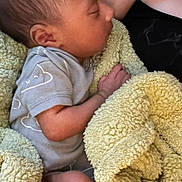 Roman joined the competition — help win amazing prizes! baby, newborn, sleeping, blanket, soft_texture, infant, peaceful, cozy, closeup, person, skin, clothing, arm, hand, head, face, resting, black_top, indoor, warm