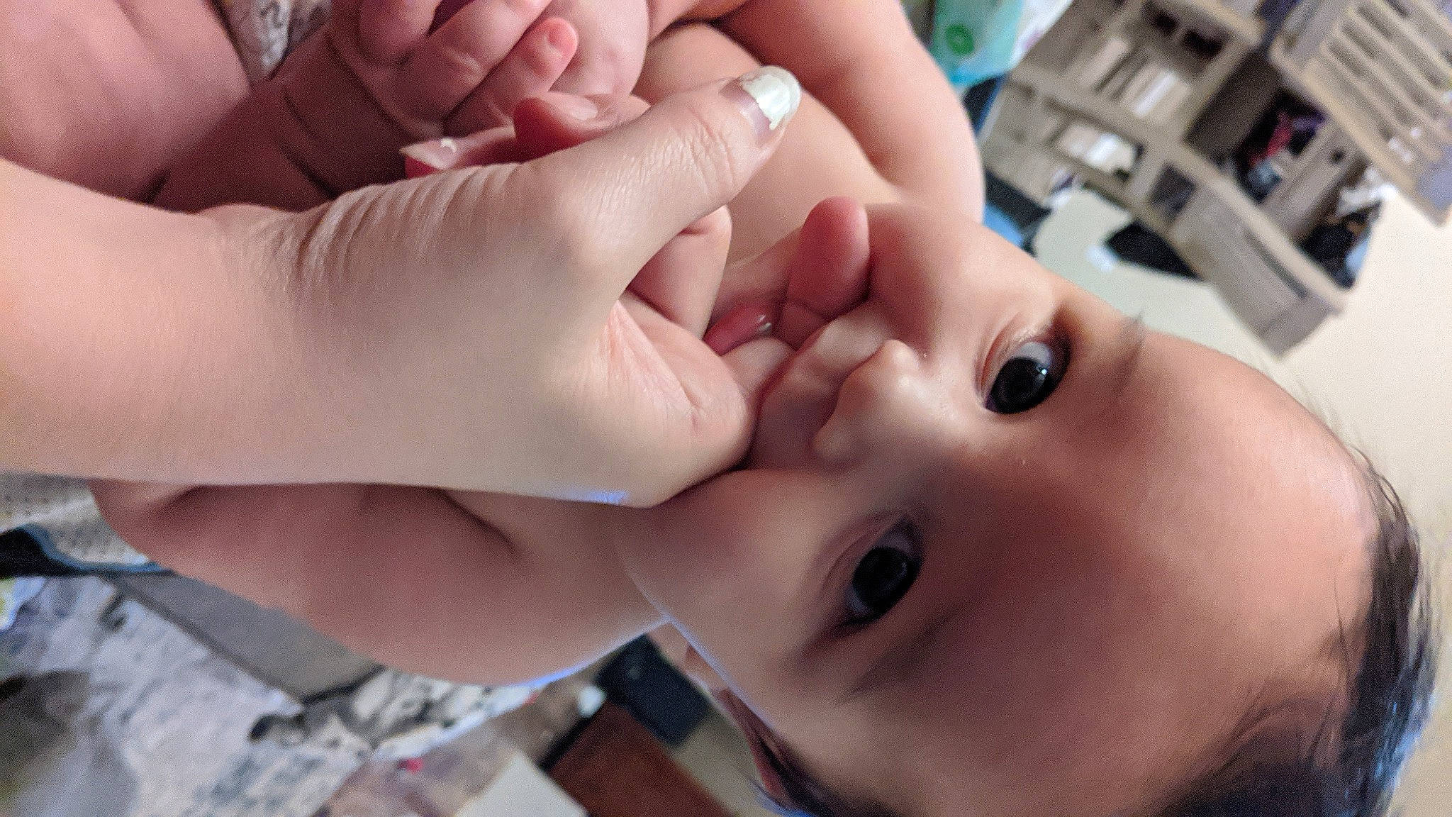 Ryatt is registered to the contest to win money with this photo: baby, baby_grabbing_for_something, baby_products, baby_toddler_clothing, cheek, child, close_up, eyebrow, eyelash, finger, gesture, muscle, nail, organ, person, photography, skin, thumb, toddler, wrist