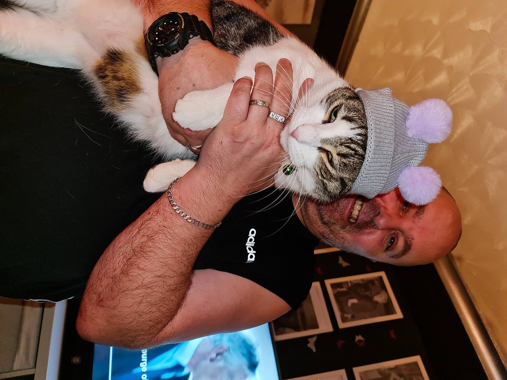 Grumpy joined the competition — help win amazing prizes! arm, carnivore, comfort, companion_dog, cool, dog, dog_breed, ear, eyewear, fawn, felidae, finger, gesture, hand, joint, leg, mammal, organ, vertebrate, vision_care