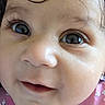 Aaira joined the competition — help win amazing prizes! baby, close_up, face, child, eyes, pink_clothing, smile, infant, skin, eyelashes, hair, portrait, cute, young, adorable, expression, childhood, clothing, baby_face, innocence