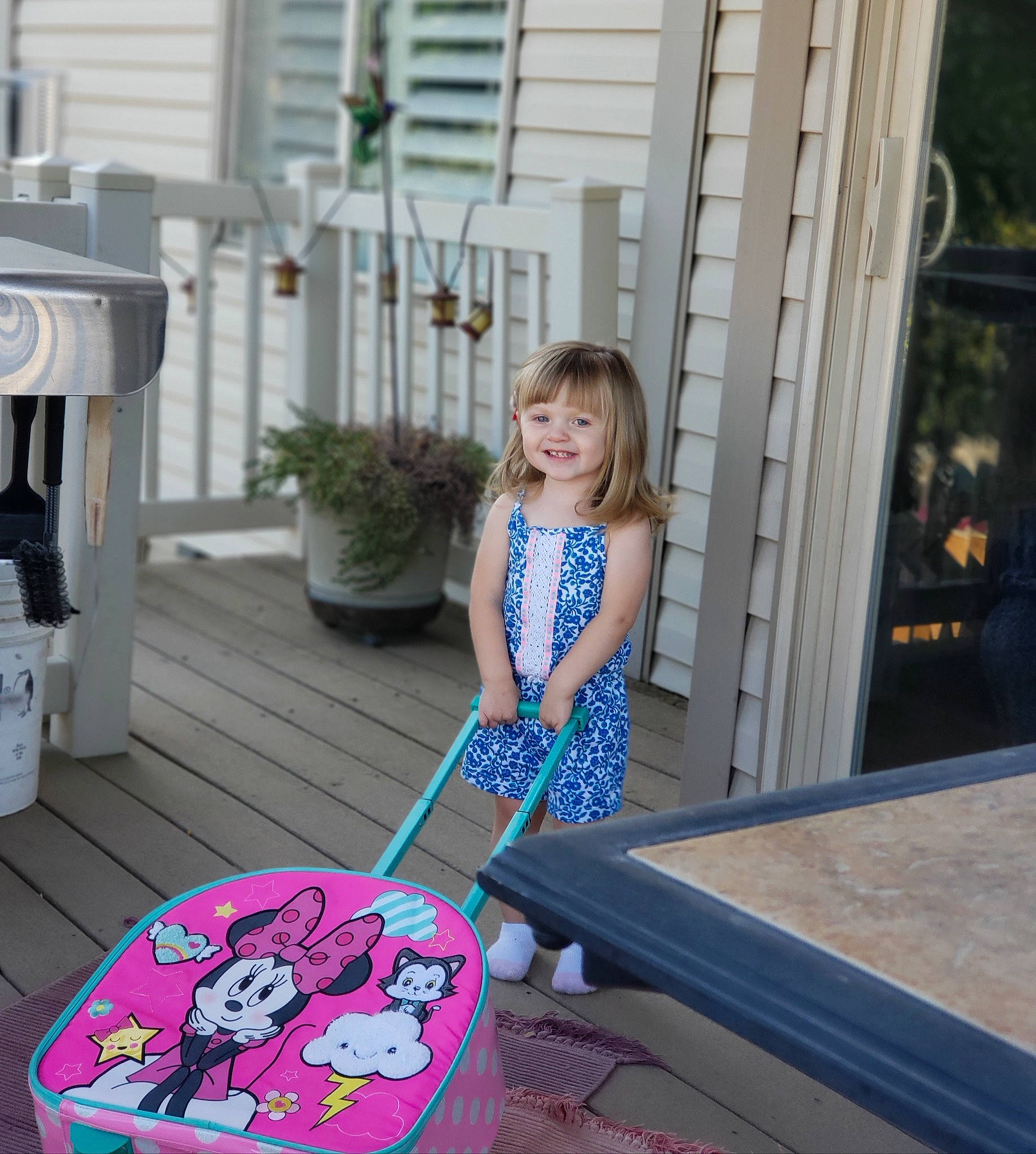 Paizlee joined the competition — help win amazing prizes! backyard, child, home, joy, person, play, porch, toddler, vacation