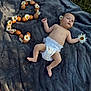 baby, diaper, flower, daisy, eggs, blanket, outdoor, grass, infant, nature, heart_shape, relaxing, soft_texture, sunlight, skin, cute, lying_down, peaceful, child, spring