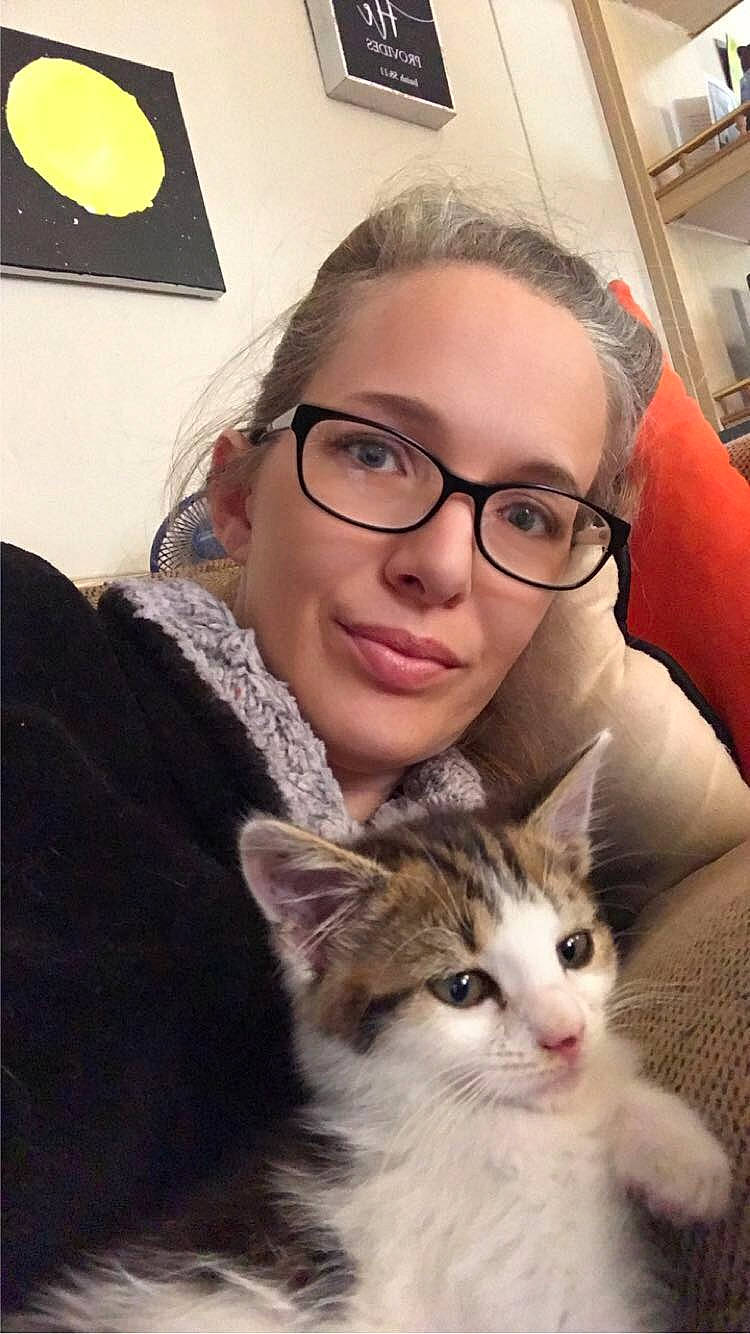 Ruth is registered to the contest to win money with this photo: carnivore, cat, comfort, domestic_short_haired_cat, ear, eye, eyebrow, eyewear, fawn, felidae, fur, glasses, head, iris, picture_frame, small_to_medium_sized_cats, snout, vision_care, whiskers, wood