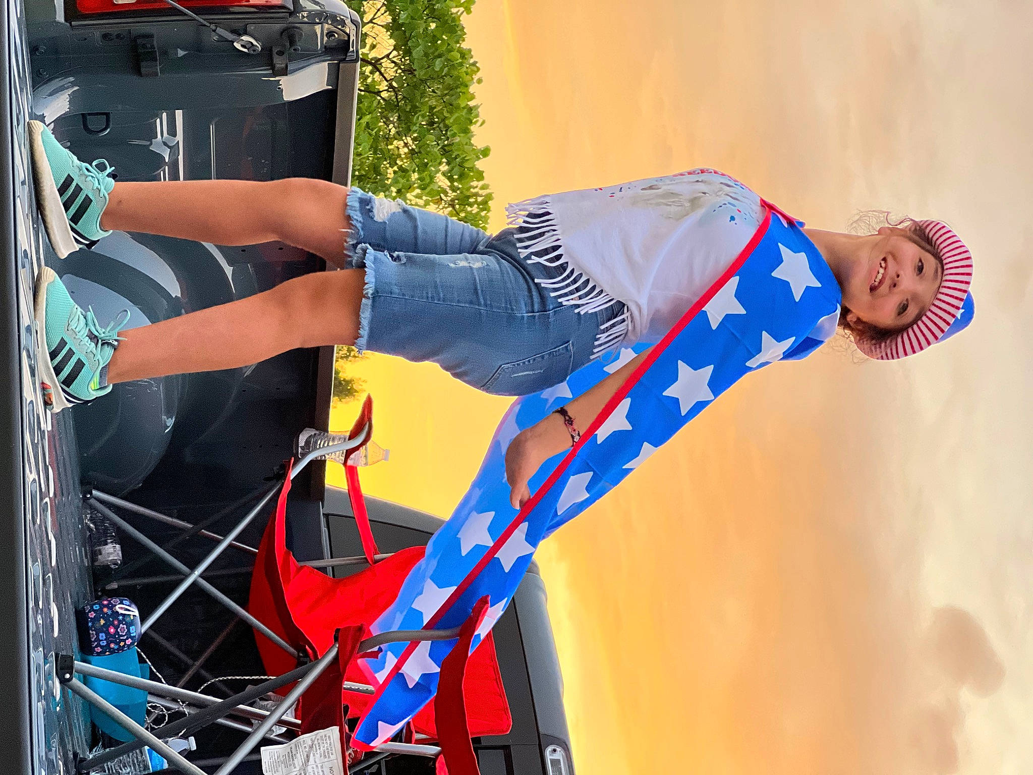 Madison joined the competition — help win amazing prizes! automotive_design, bicycle_fork, bicycle_frame, bicycle_handlebar, bicycle_tire, bicycle_wheel, denim, elbow, electric_blue, entertainment, fun, headwear, human_leg, joy, leisure, music, performing_arts, person, recreation, sportswear