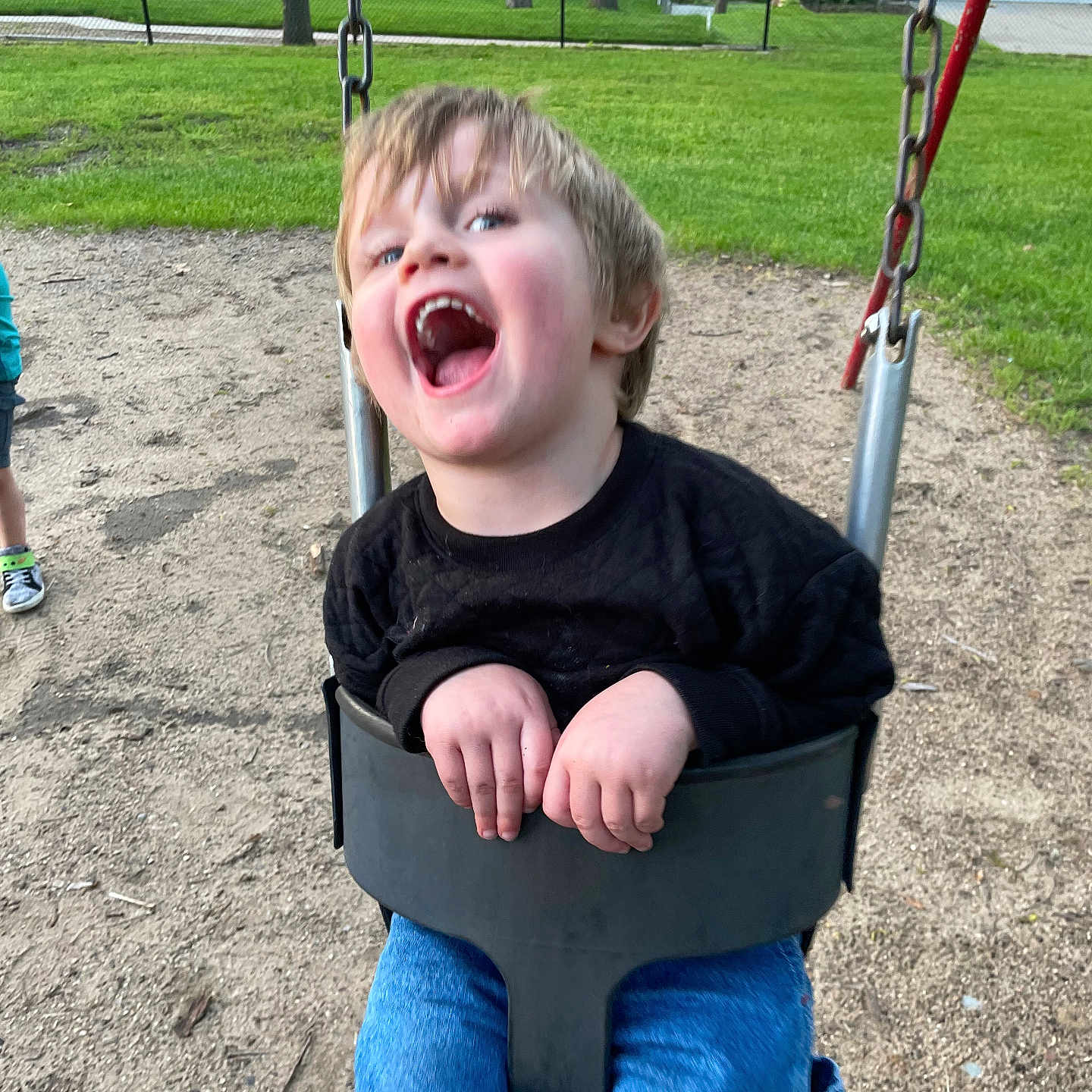 Malakai joined the competition — help win amazing prizes! baby, clothing, face, footwear, grass, head, jeans, nature, outdoorplayarea, outdoors, pants, park, person, photography, plant, playarea, portrait, shoe, tree, vegetation