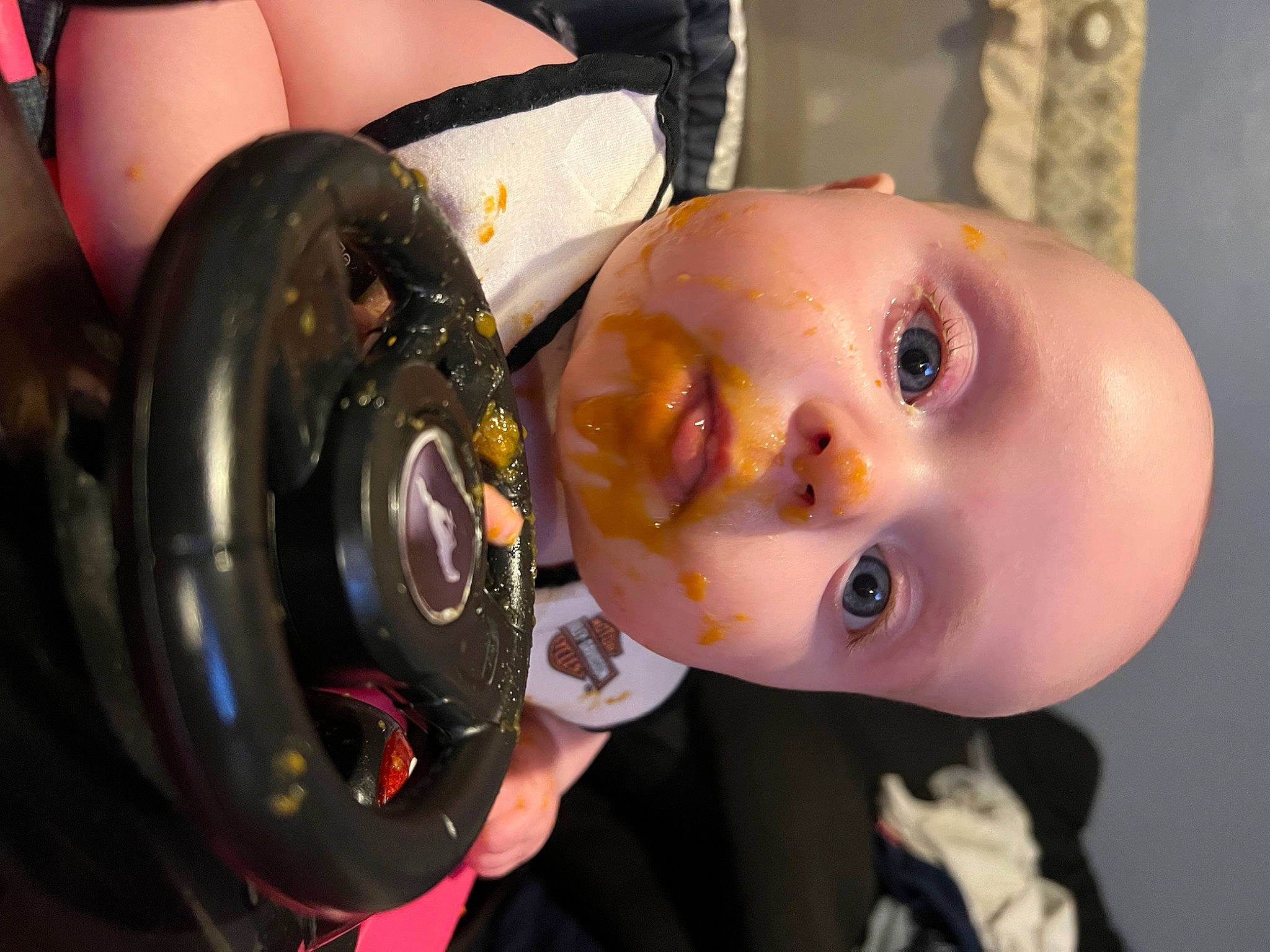 Aurora is registered to the contest to win money with this photo: audio_equipment, automotive_lighting, automotive_tire, automotive_wheel_system, cheek, child, chin, eyebrow, eyelash, eyewear, flash_photography, fun, iris, lip, machine, mouth, nose, person, skin, toy