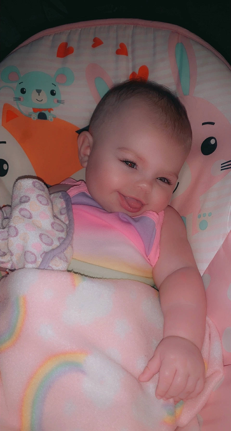 Kyrie joined the competition — help win amazing prizes! baby, baby_toddler_clothing, cheek, chin, comfort, eyebrow, fun, happy, human_body, iris, lip, mouth, nose, orange, person, pink, skin, sleeve, smile, stomach