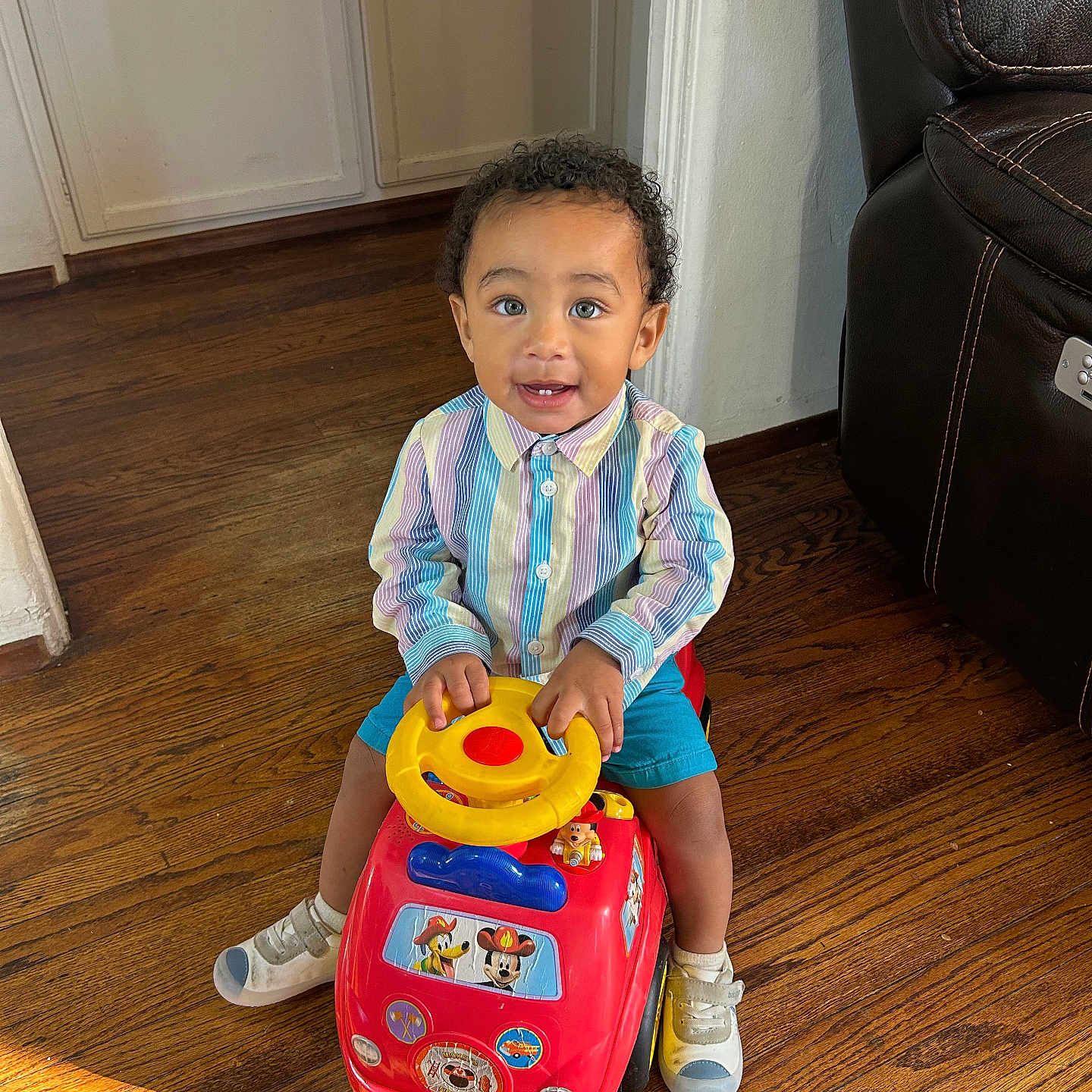Obinna Jerry Jr joined the competition — help win amazing prizes! bathroom, child, clothing, couch, face, female, footwear, furniture, girl, hardwood, head, indoors, interiordesign, person, photography, portrait, room, shoe, sitting, wood