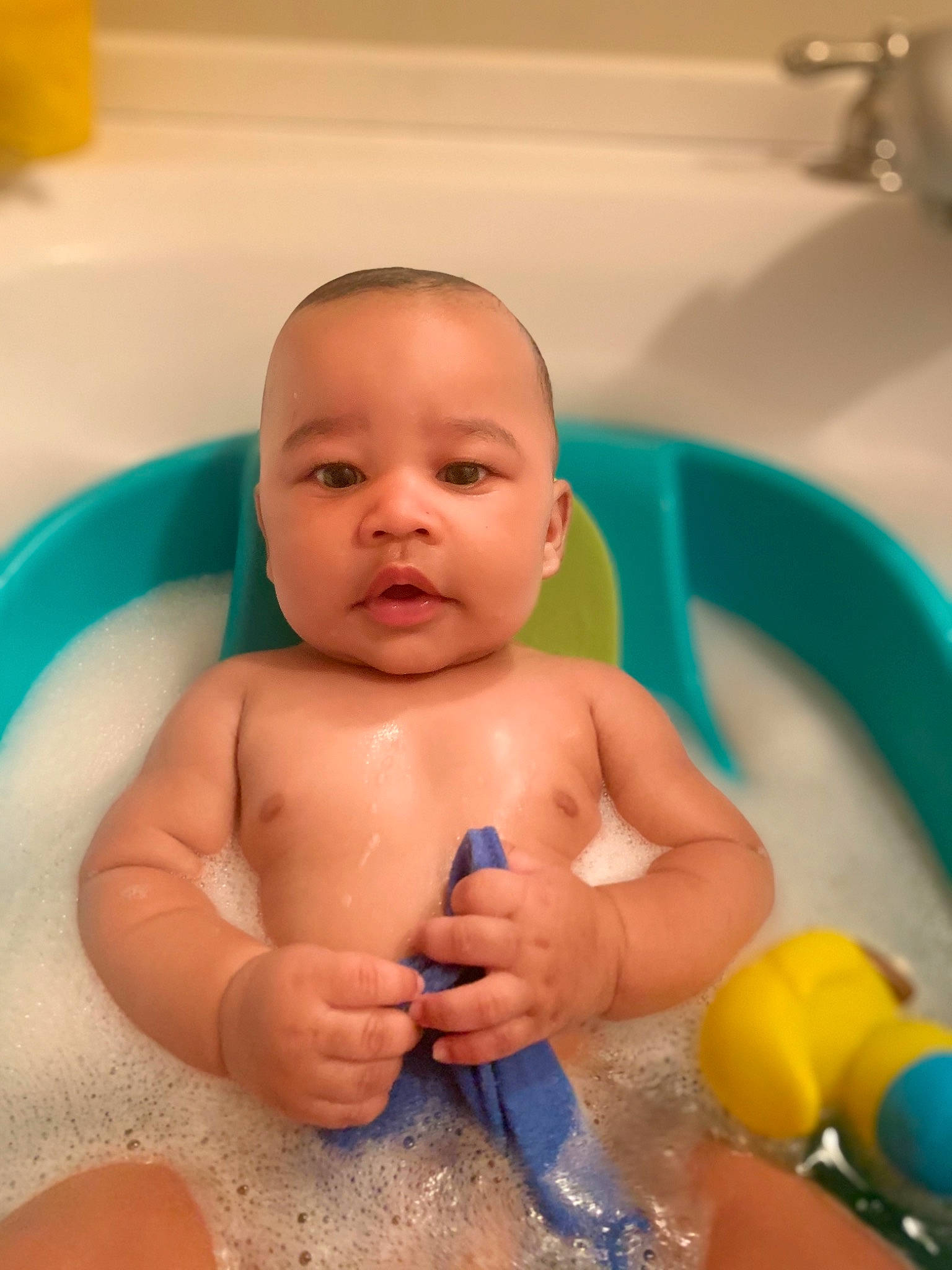Javon joined the competition — help win amazing prizes! baby, baby_bathing, baby_products, bath_toy, bathing, bathtub, child, face, fun, leisure, person, play, plumbing_fixture, product, skin, toddler, washing, water