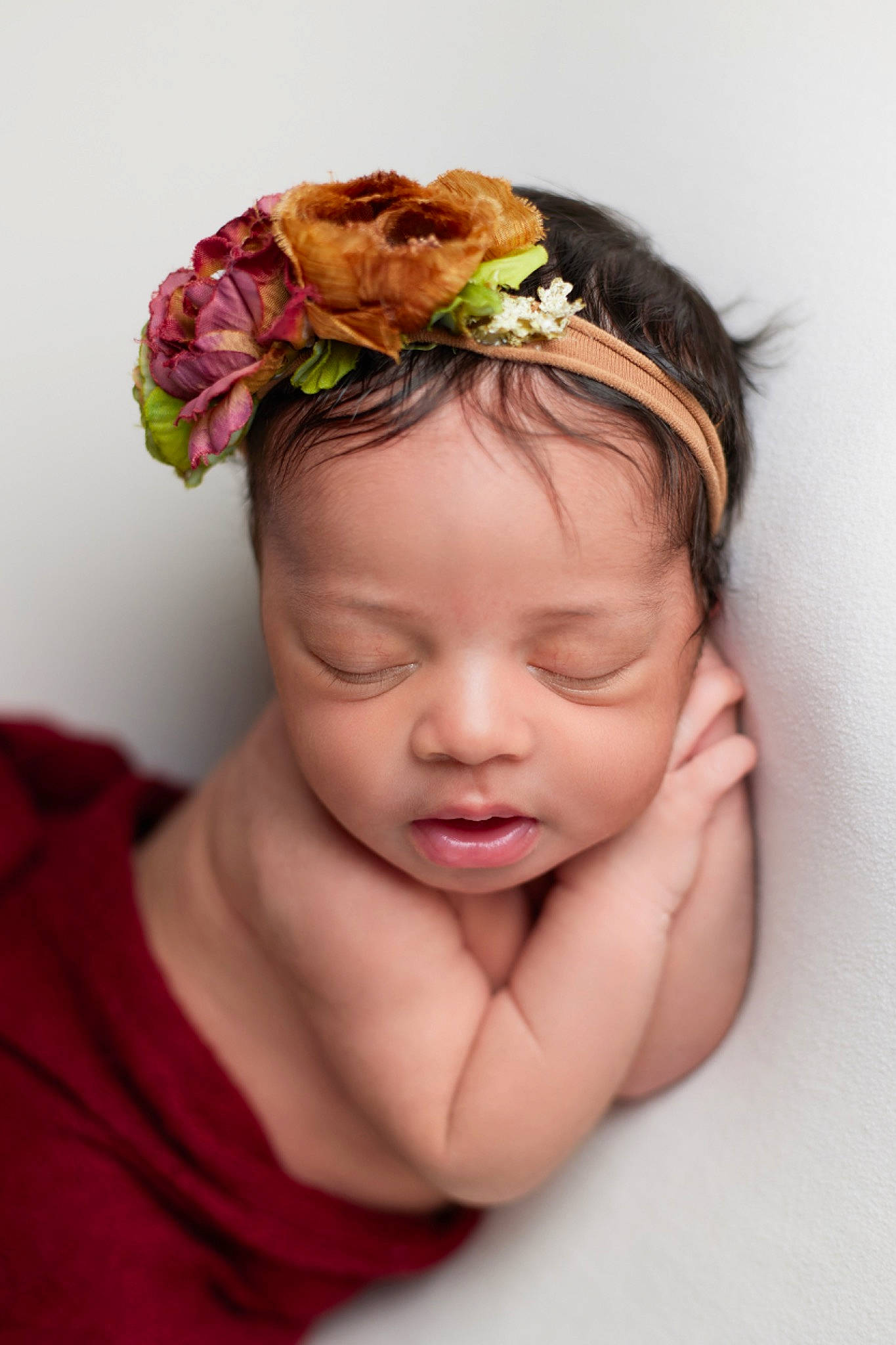 Rachel joined the competition — help win amazing prizes! baby, baby_toddler_clothing, brown_hair, child, crown, cut_flowers, fashion_accessory, flower, hair_accessory, hand, happy, headband, headpiece, headwear, iris, jewellery, nail, peach, person, petal