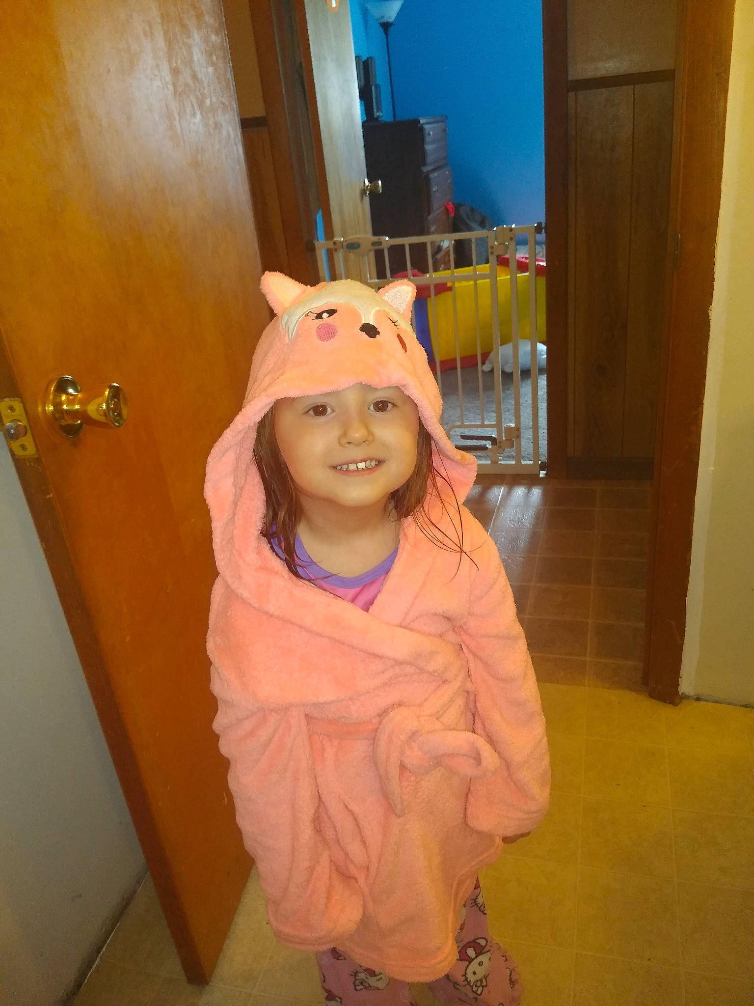 Samantha joined the competition — help win amazing prizes! child, costume, fun, headgear, joy, peach, person, pink, smile, toddler