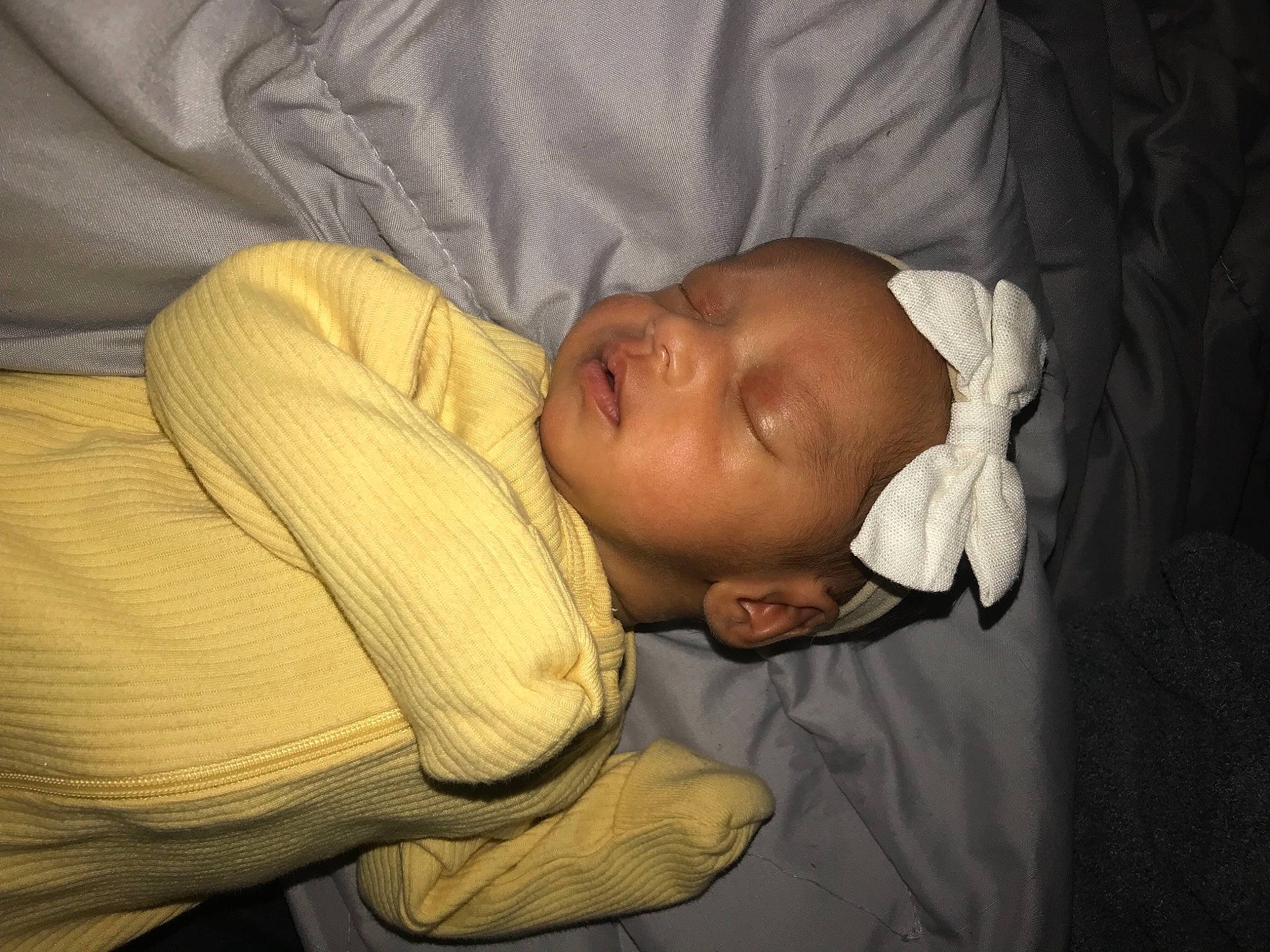 Hazelynn joined the competition — help win amazing prizes! arm, baby, baby_sleeping, baby_toddler_clothing, bedtime, cheek, child, comfort, elbow, hand, hat, head, headwear, linens, nap, nose, person, room, sleep, sleeve
