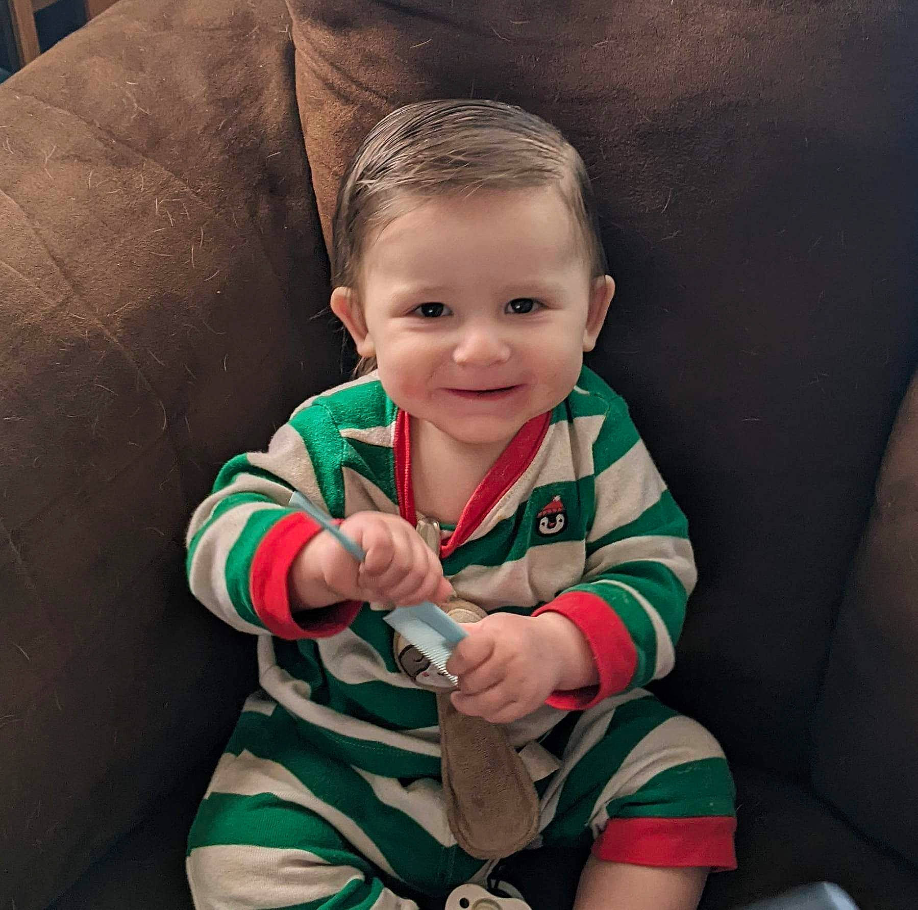 Henry joined the competition — help win amazing prizes! baby, baby_toddler_clothing, cheek, child, comfort, cool, couch, eye, happy, head, human_body, iris, joy, lap, leg, nose, person, skin, sleeve, smile