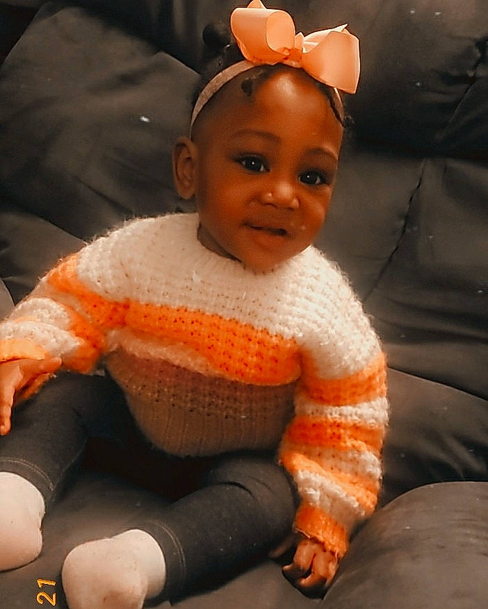 Azriel joined the competition — help win amazing prizes! baby, baby_toddler_clothing, cheek, child, comfort, costume_hat, eye, eyebrow, fashion_accessory, fun, happy, headband, headpiece, nose, person, personal_protective_equipment, sitting, skin, sleeve, t_shirt