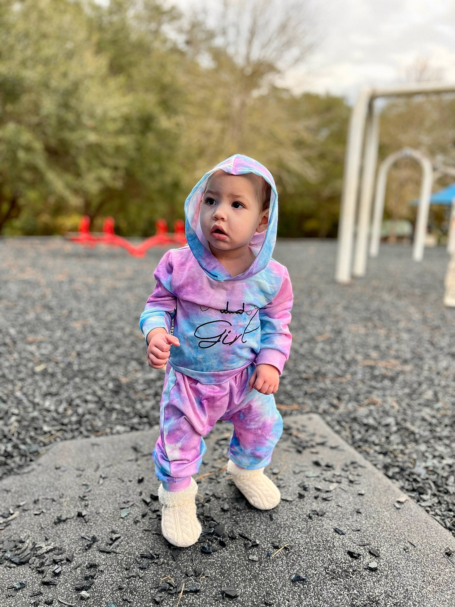 Madisyn joined the competition — help win amazing prizes! asphalt, baby, baby_toddler_clothing, child, city, eye, fun, grass, happy, headwear, landscape, leisure, magenta, people_in_nature, person, recreation, sitting, sky, soil, surprise