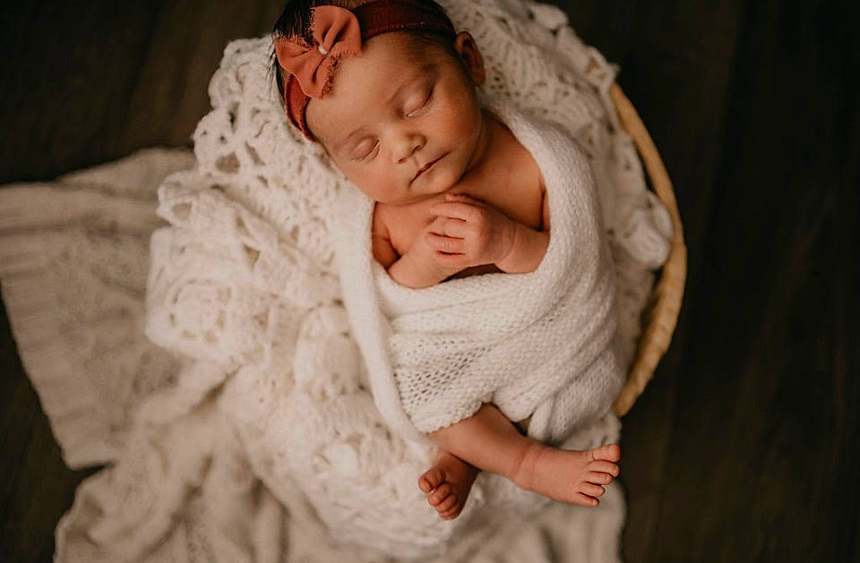 Aspyn joined the competition — help win amazing prizes! baby, baby_sleeping, baby_toddler_clothing, cheek, child, comfort, event, eye, fashion_accessory, flash_photography, fur, happy, headwear, knit_cap, linens, peach, person, portrait_photography, skin, sleeve