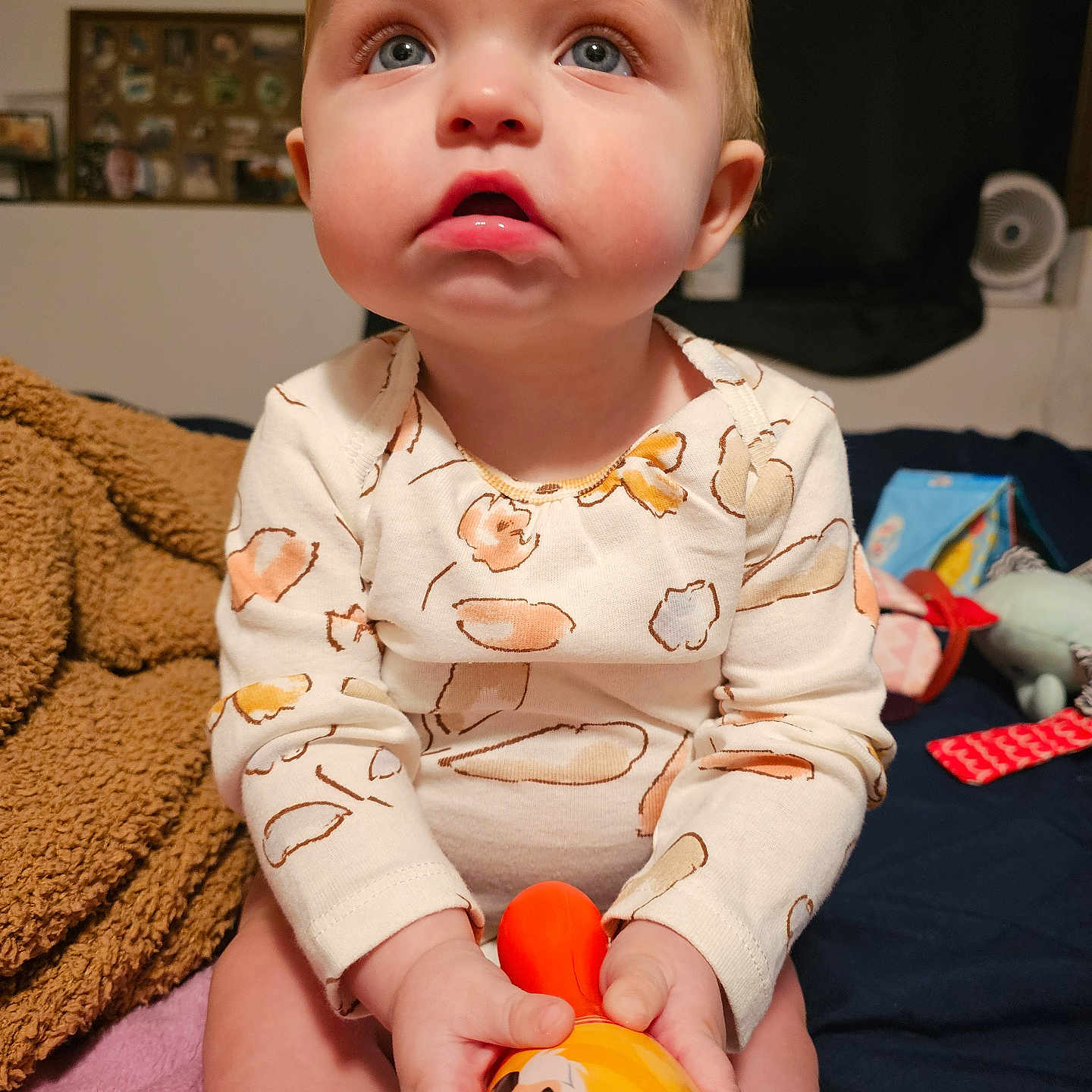 Nevaeh joined the competition — help win amazing prizes! accessories, architecture, baby, bag, bodypart, building, couch, face, finger, furniture, hand, handbag, head, indoors, livingroom, person, photography, portrait, room, sitting