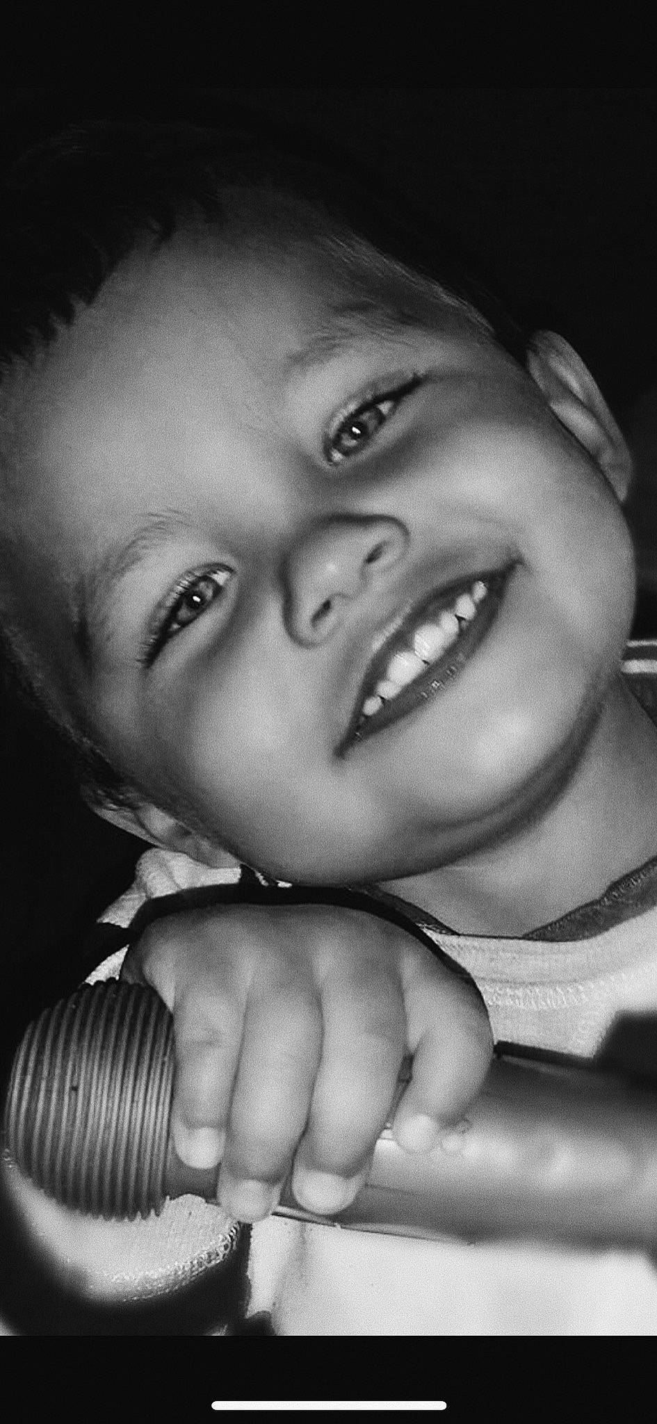 Lucas joined the competition — help win amazing prizes! black_and_white, cheek, child, chin, close_up, eye, eyebrow, face, facial_expression, forehead, head, joy, laugh, lip, mouth, nose, organ, person, photograph, portrait