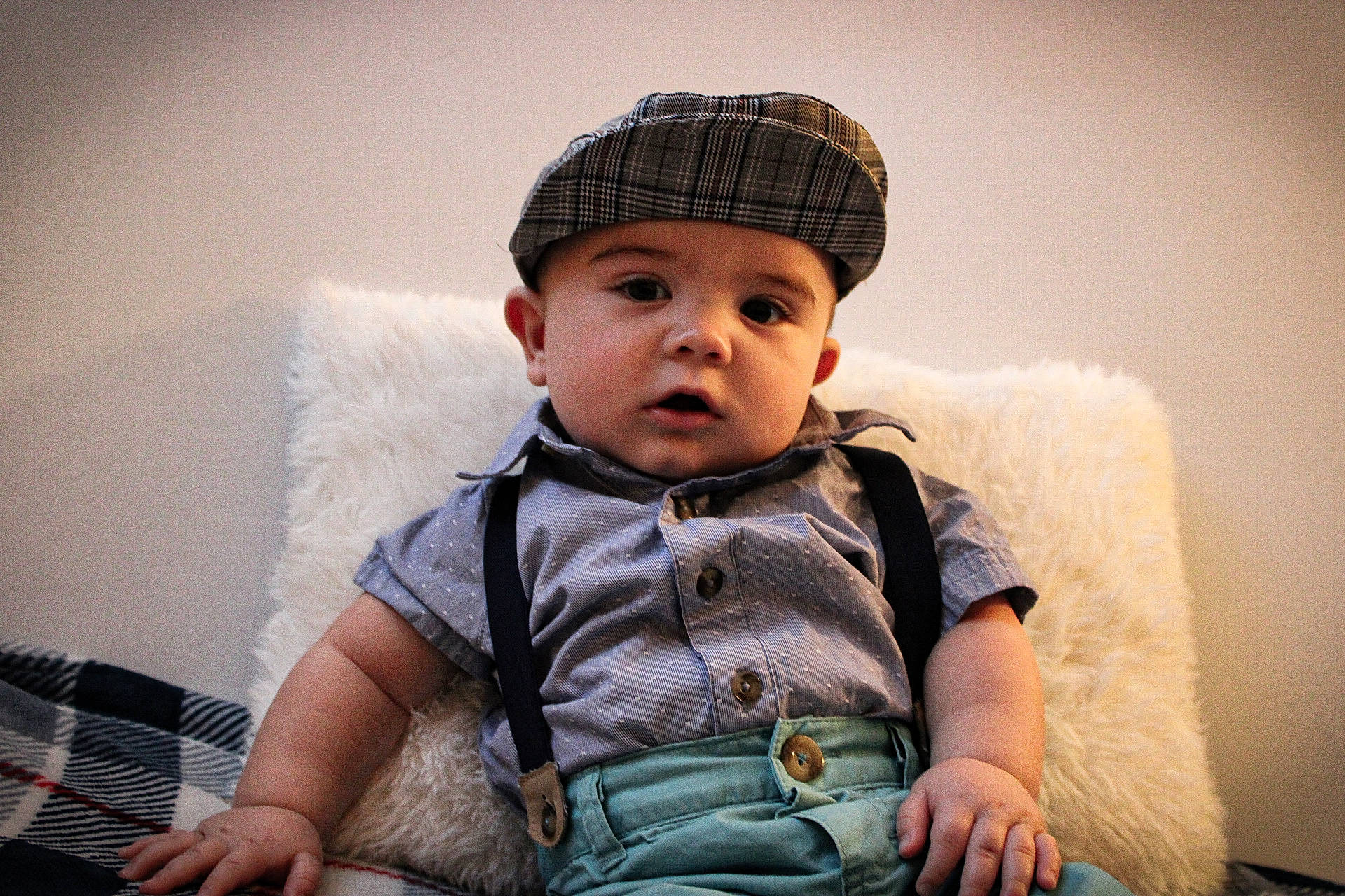 Declan joined the competition — help win amazing prizes! baby, baby_toddler_clothing, cap, cheek, child, comfort, eye, eyelash, face, fashion_accessory, flash_photography, fun, happy, headwear, lip, person, portrait, portrait_photography, sitting, skin