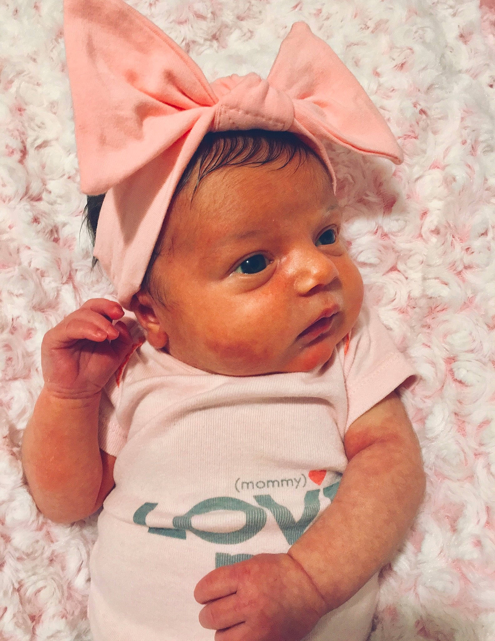 Dawnlyn joined the competition — help win amazing prizes! baby, baby_toddler_clothing, bonnet, cheek, child, ear, fashion_accessory, head, headgear, person, pink, product, skin, smile, toddler