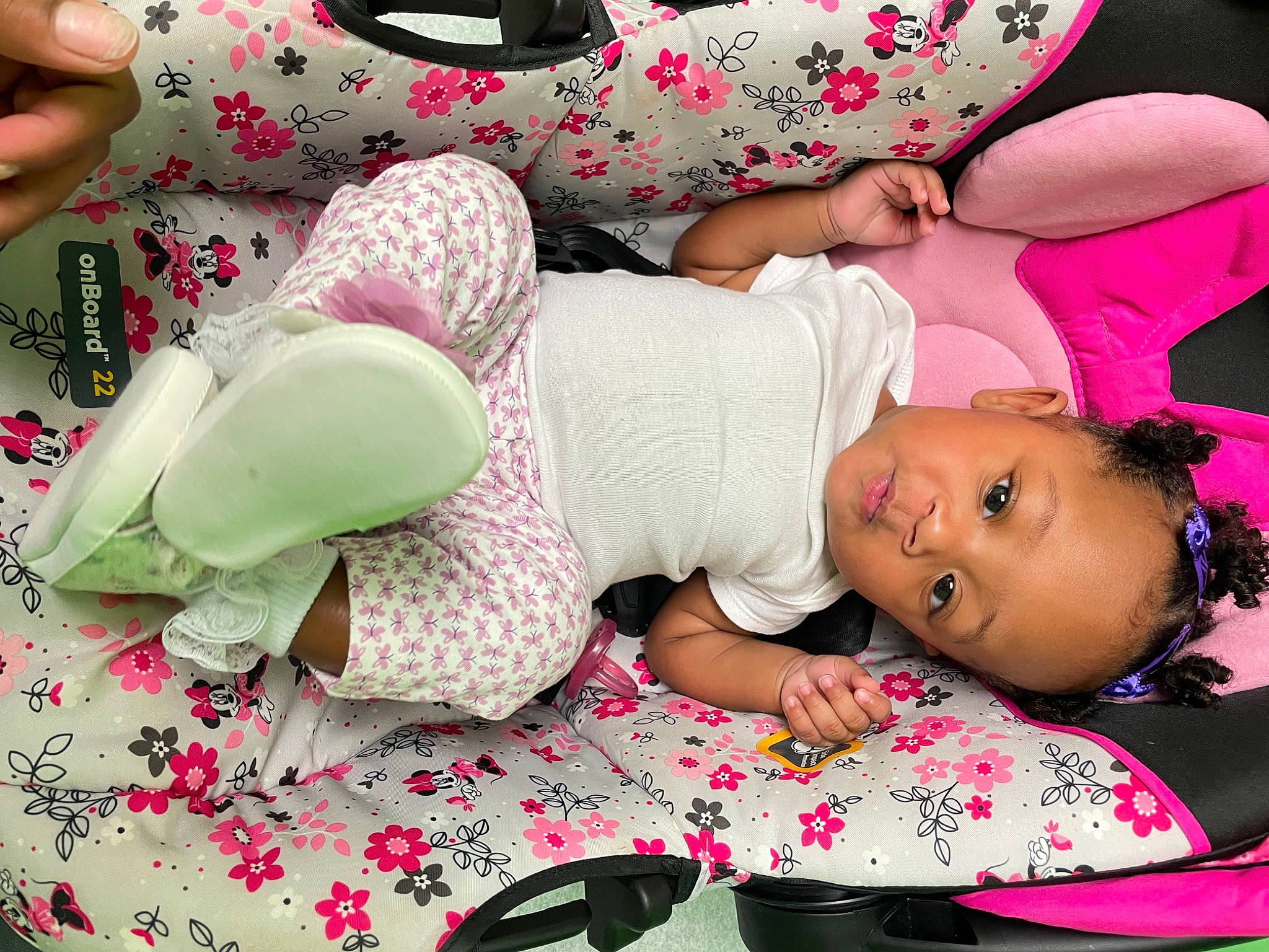 Tori joined the competition — help win amazing prizes! baby_sleeping, baby_toddler_clothing, beauty, cheek, child, comfort, finger, happy, headgear, human_leg, linens, magenta, pattern, person, photograph, pink, sleeve, textile, thigh, toddler