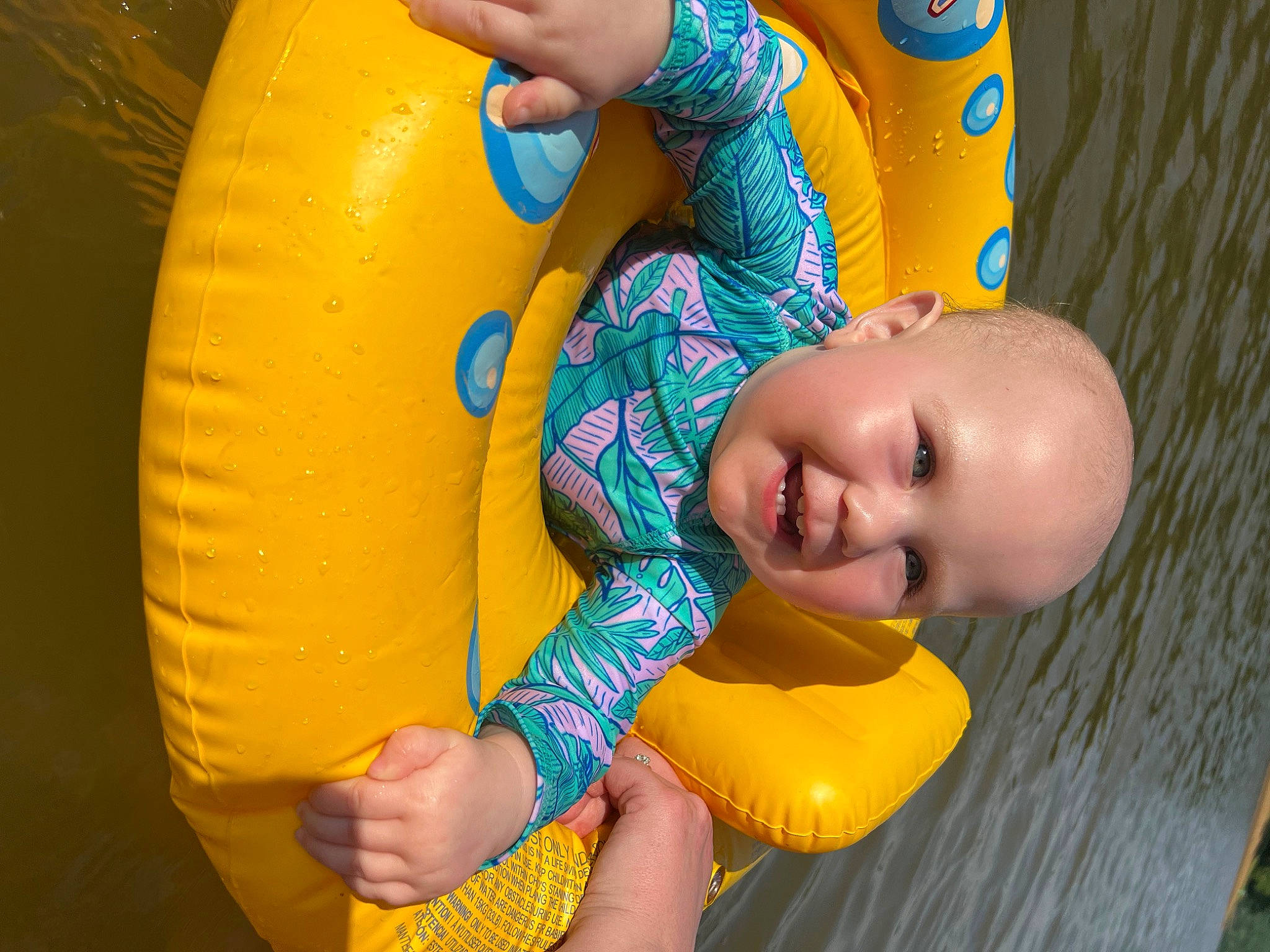 Allie joined the competition — help win amazing prizes! baby, baby_playing_with_toys, blue, child, eye, face, facial_expression, fun, hand, happy, human_body, leisure, nose, orange, person, photograph, recreation, smile, snapshot, toddler