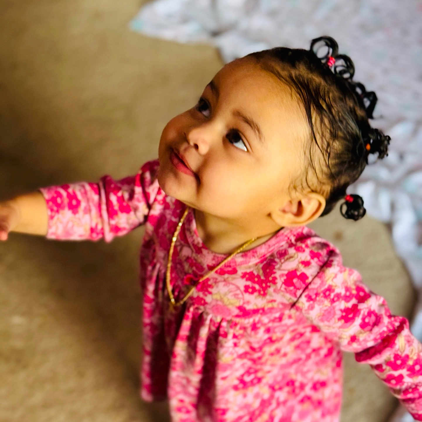 Jasmine joined the competition — help win amazing prizes! accessories, bodypart, child, clothing, dress, face, female, finger, girl, hand, happy, head, indoors, jewelry, necklace, person, photography, portrait, sleeve, smile
